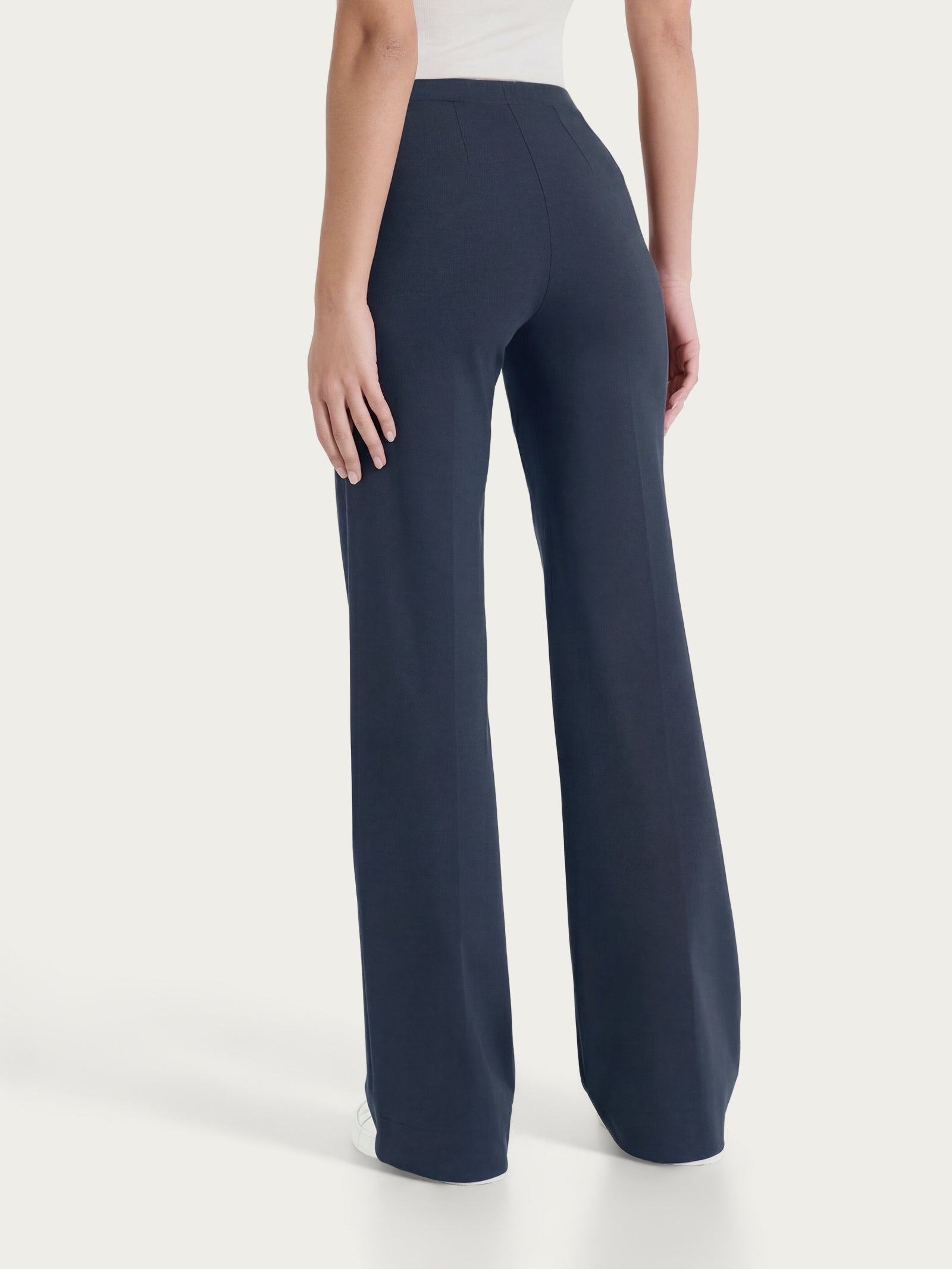 Ragno Compact Light pantalone ampio wide leg bleu cotone