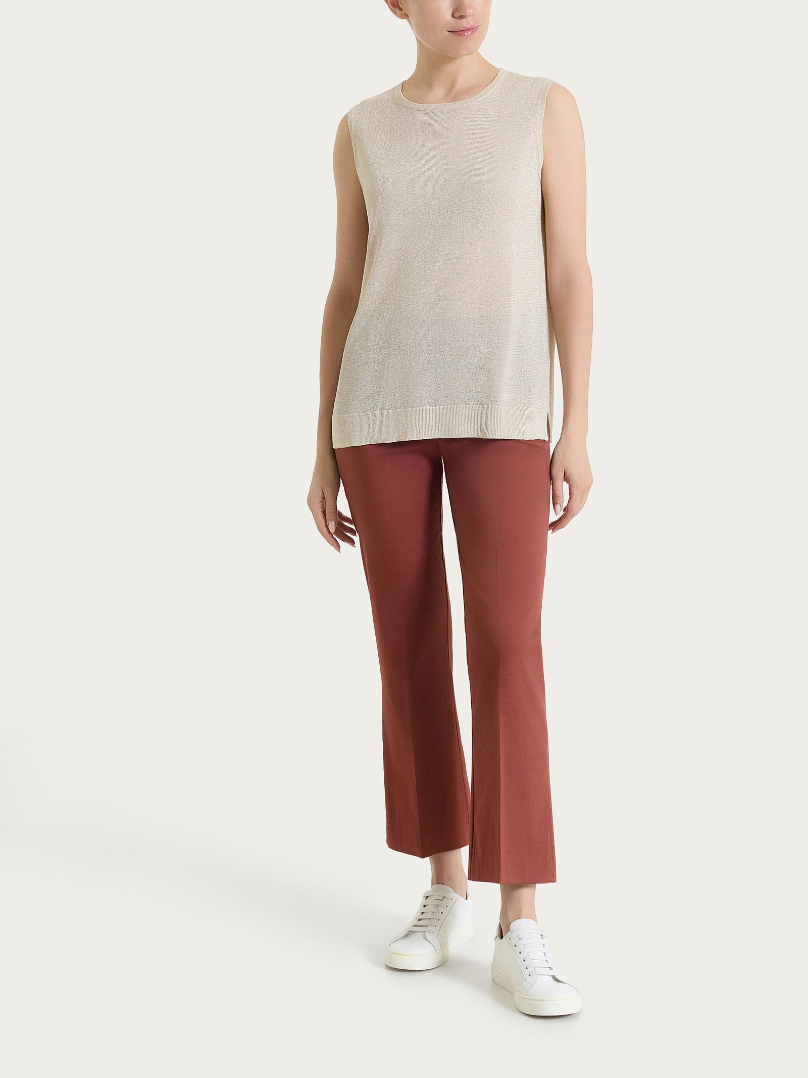 Ragno Crêpe Lurex maglia smanicata champignon luminosa