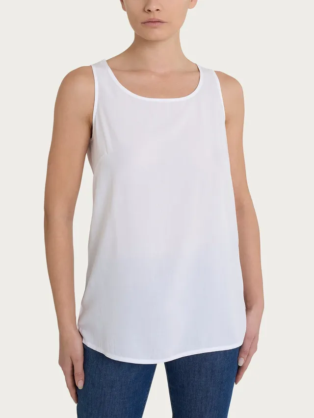 Ragno EcoSeta Top Smanicato Bianco Spalla Larga Fluido