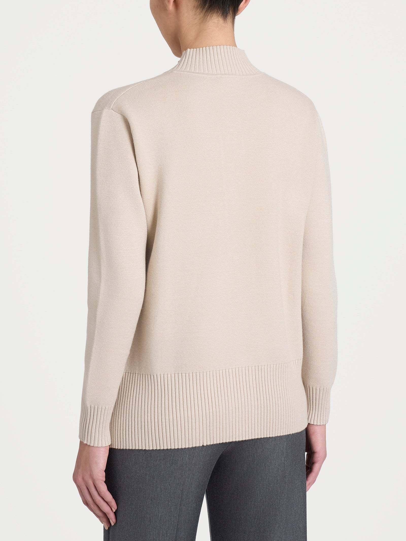 Ragno Four Seasons Cardigan Collo Alto Champignon Super Soft
