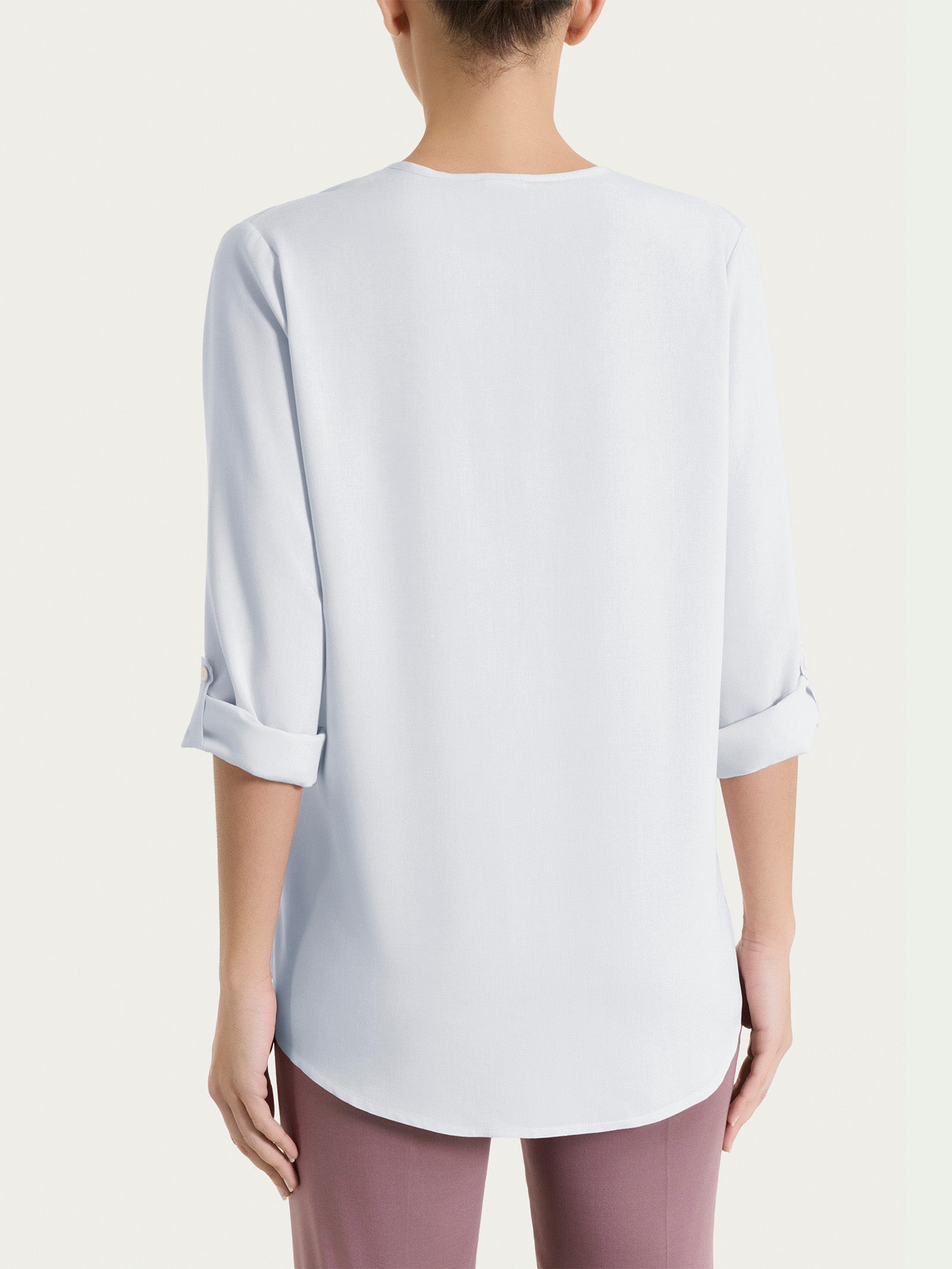 Ragno Voile Stretch blusa serafino lilac viscosa
