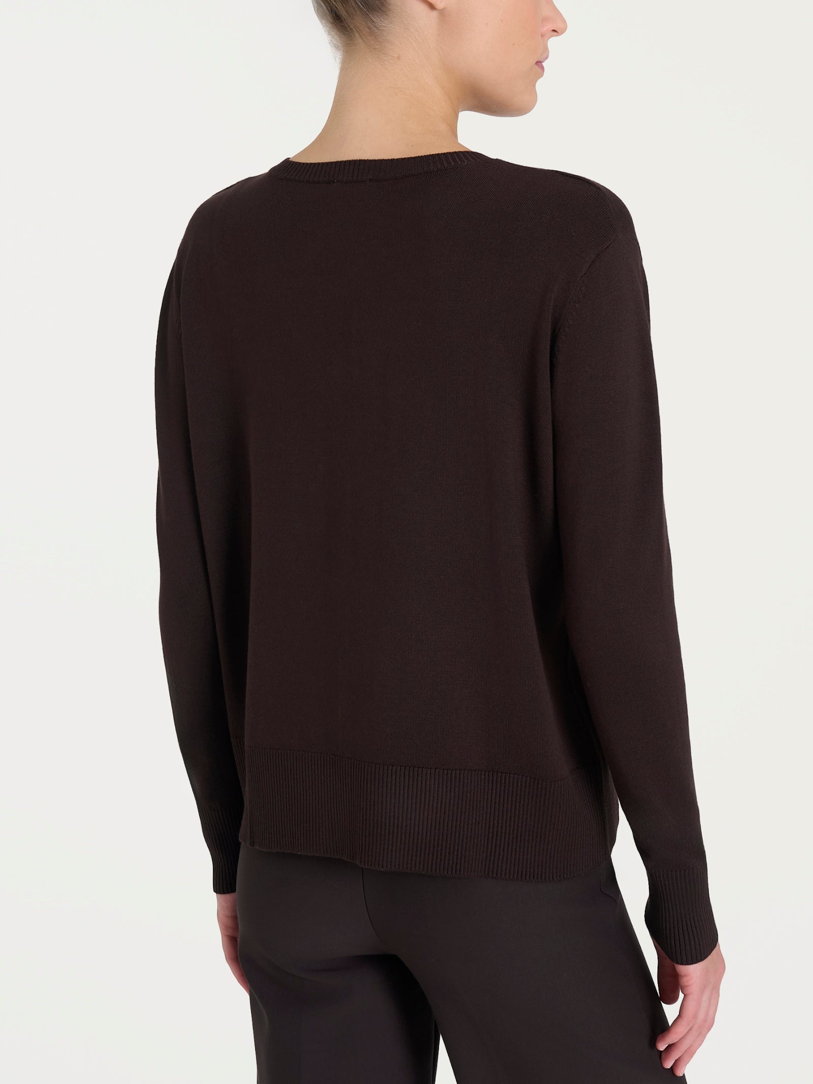Ragno Four Seasons maglia scollo a V Chocolate Torte misto viscosa