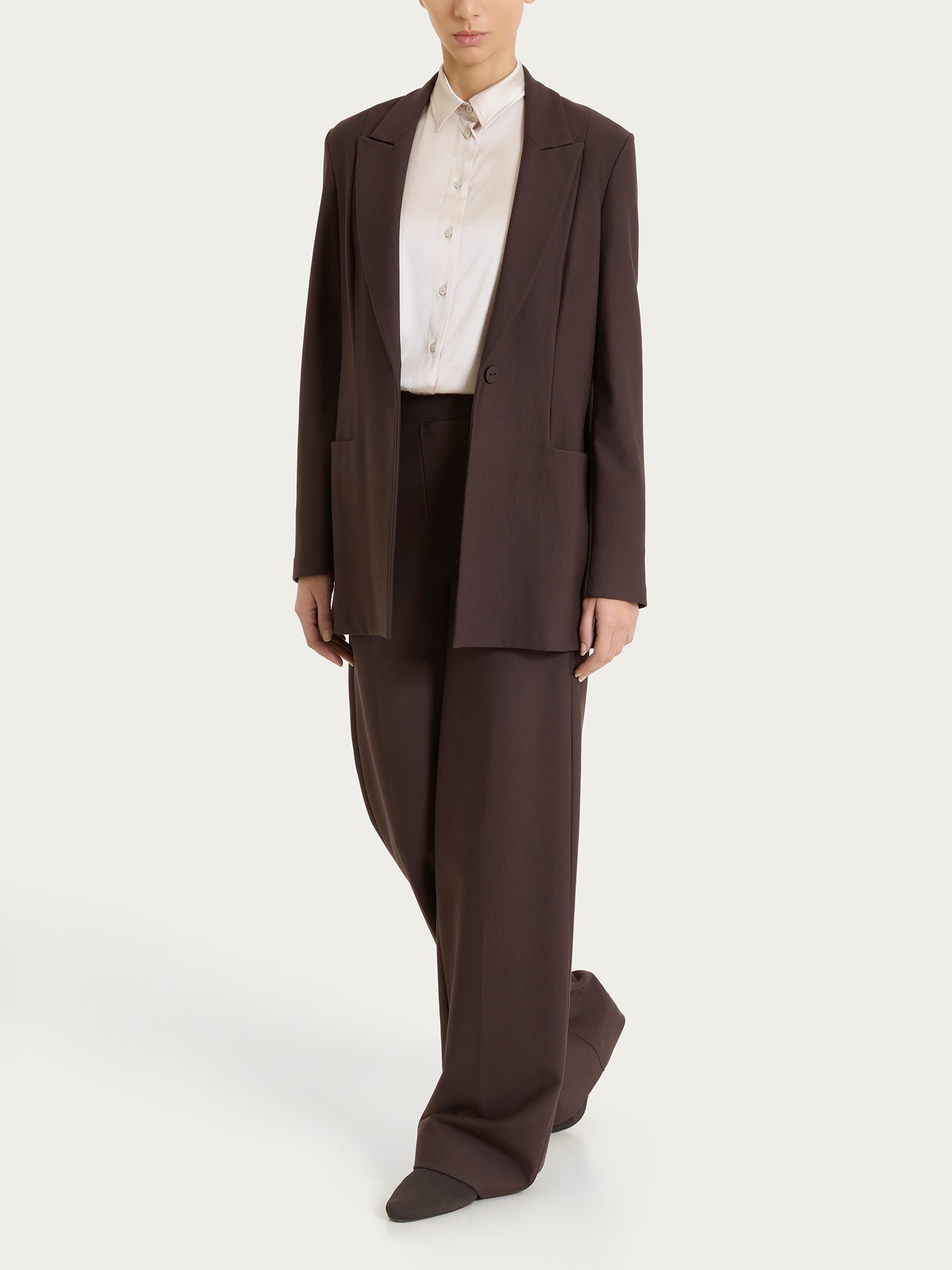 Ragno Compact Blazer Over Chocolate Torte elasticizzato