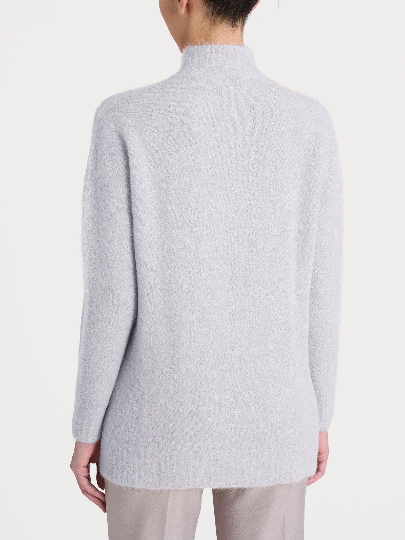 Ragno Misto Alpaca Lupetto maglia Grigio Perla donna