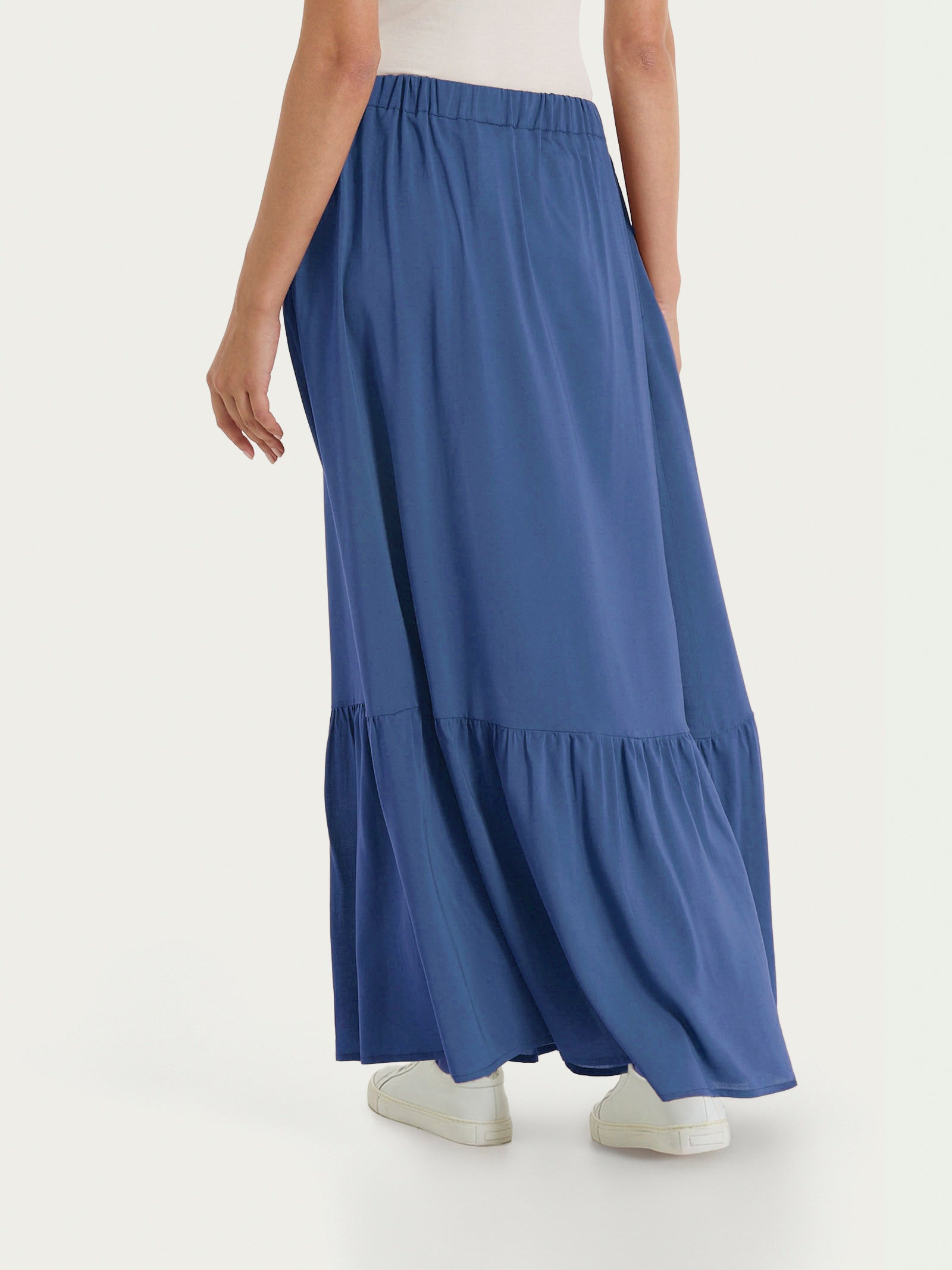 Ragno Voile Stretch Longuette gonna Oceana a balze