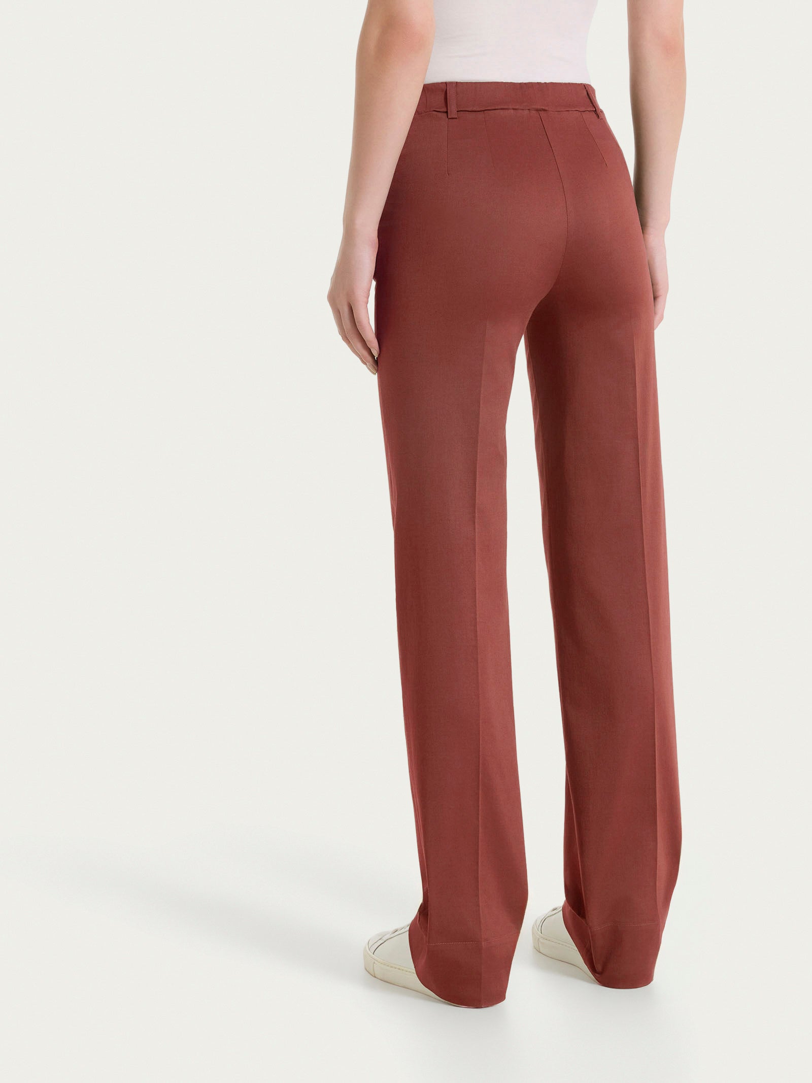 Ragno Satin Power pantalone dritto Mahogany