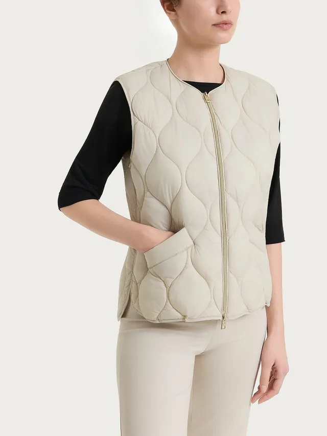 Ragno Onion Quilt piumino smanicato Champignon leggero