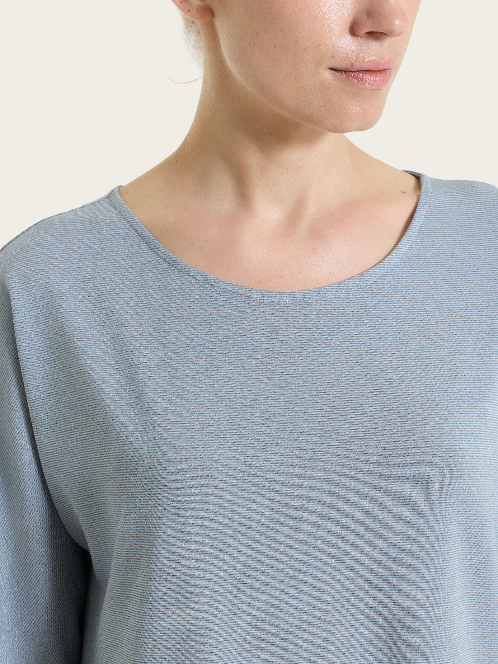 Ragno Summer Light Maglietta Kimono 3/4 Blu Rigata