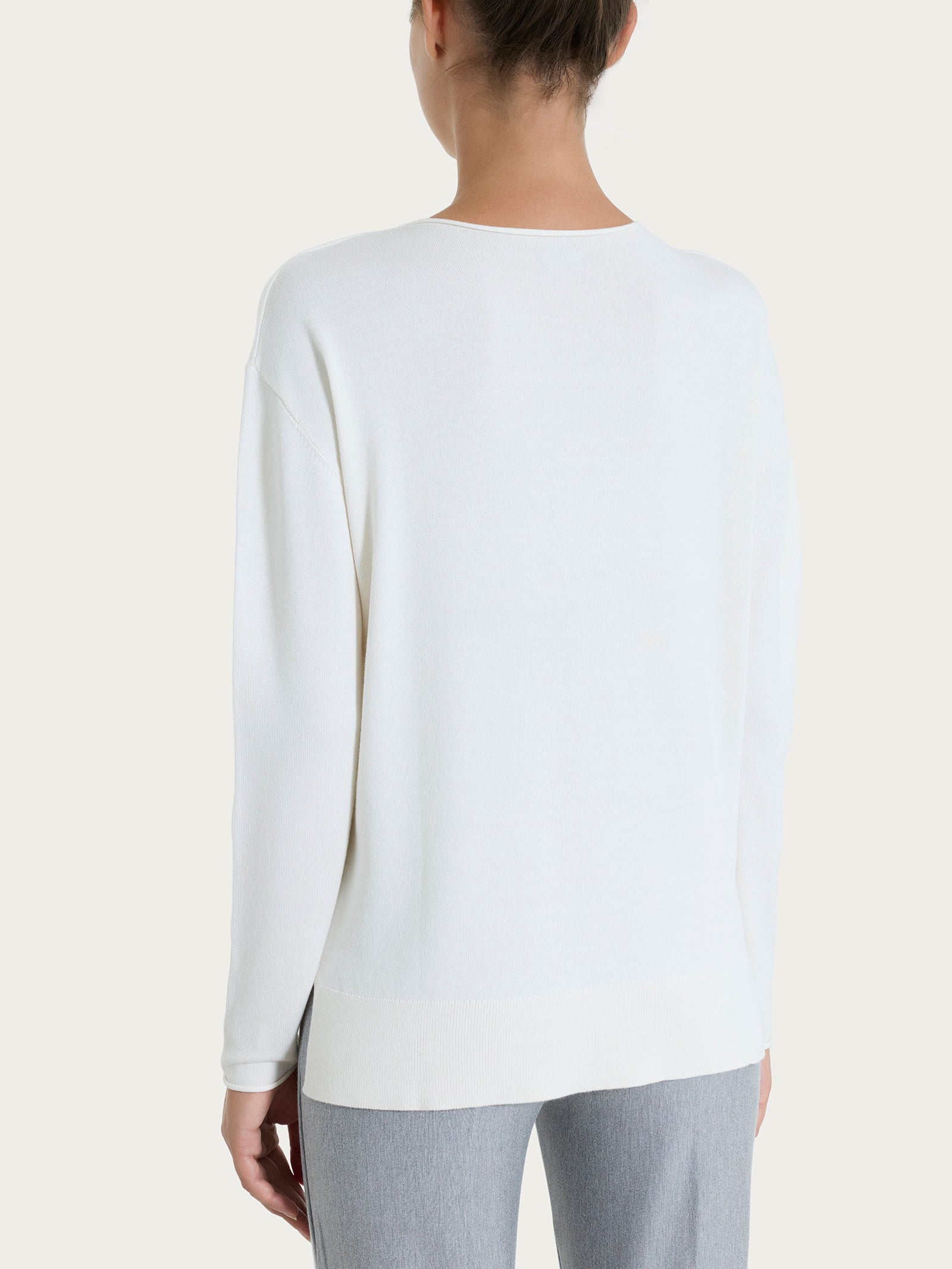 Ragno Four Seasons Maglia Girocollo Avorio Manica Lunga