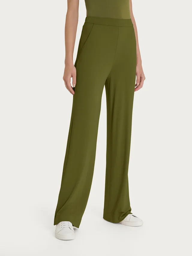 Ragno Relaxed Wardrobe pantaloni larghi donna viscosa verde