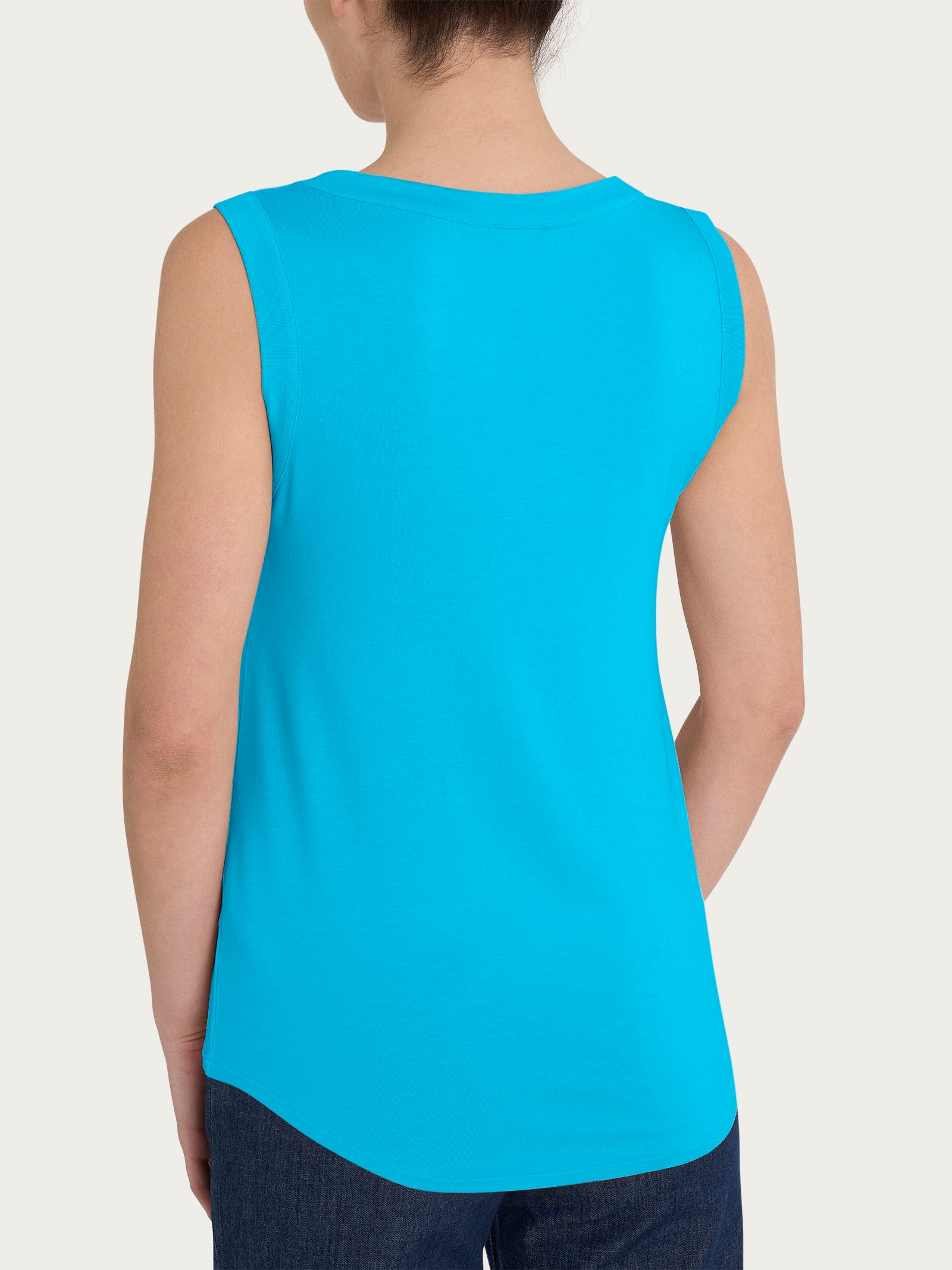 Ragno Viscosa Summer top spalla larga azzurro Aquarius