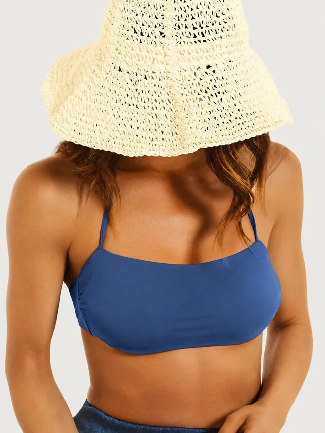 Ragno Oceana Reggiseno a Fascia Blu in Microfibra