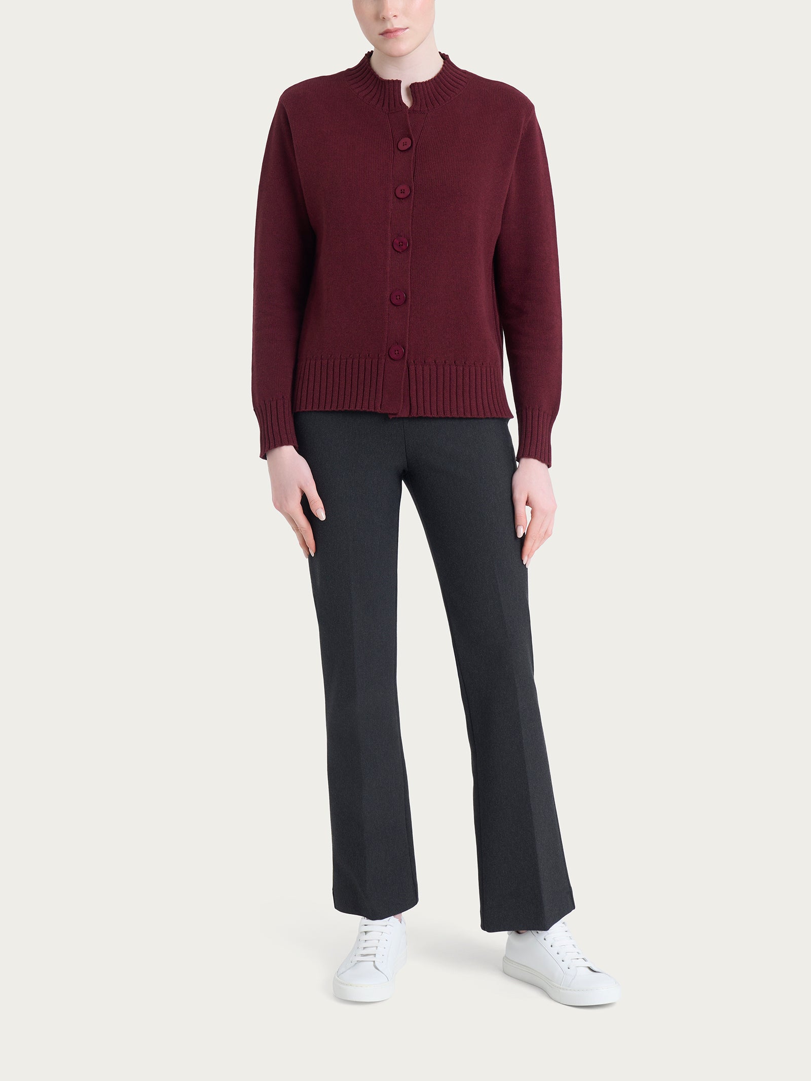 Ragno Winter Cotton cardigan corto Fig Mel. puro cotone