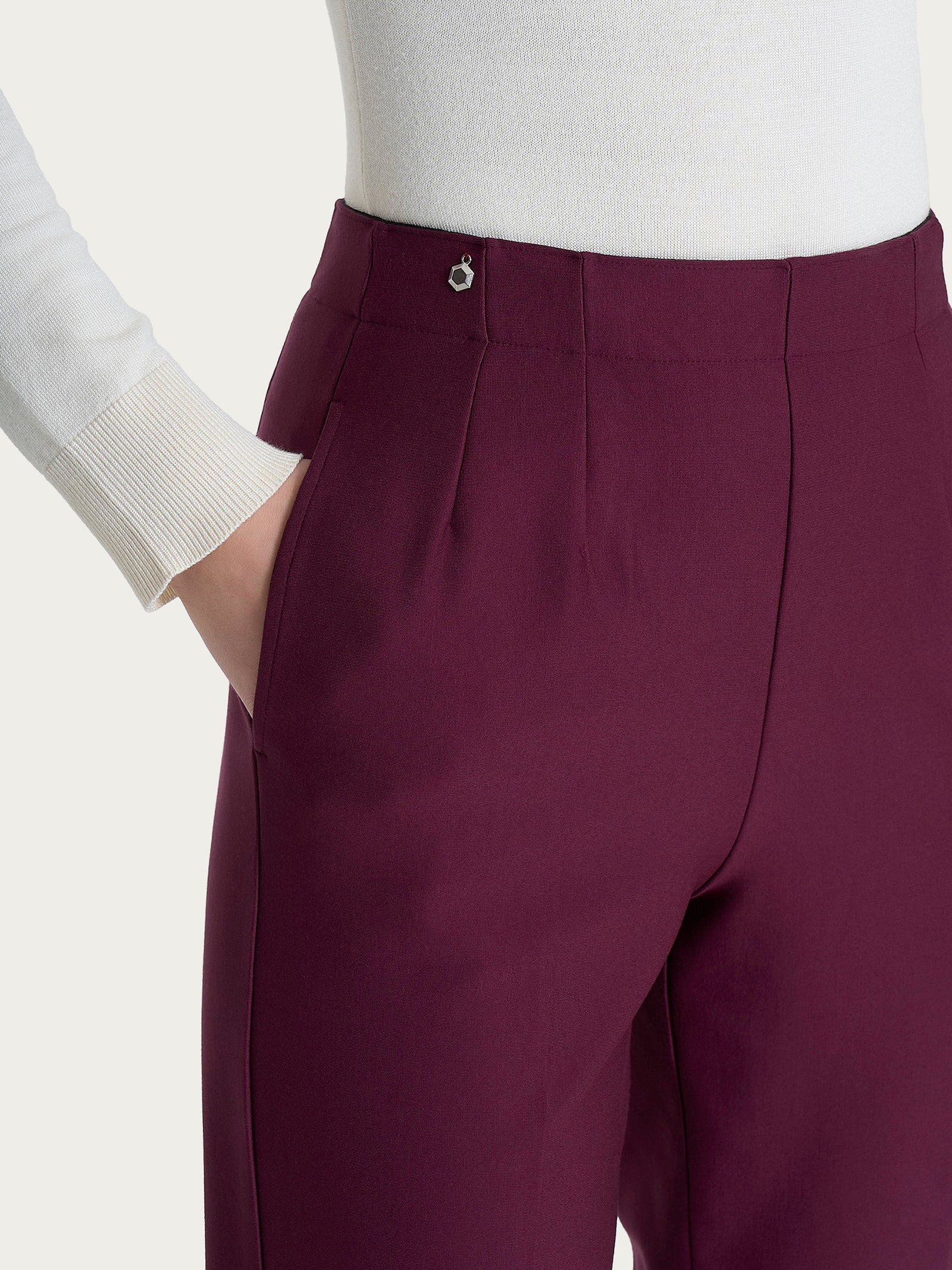 Ragno Compact pantalone a carota donna fig vita elasticizzata