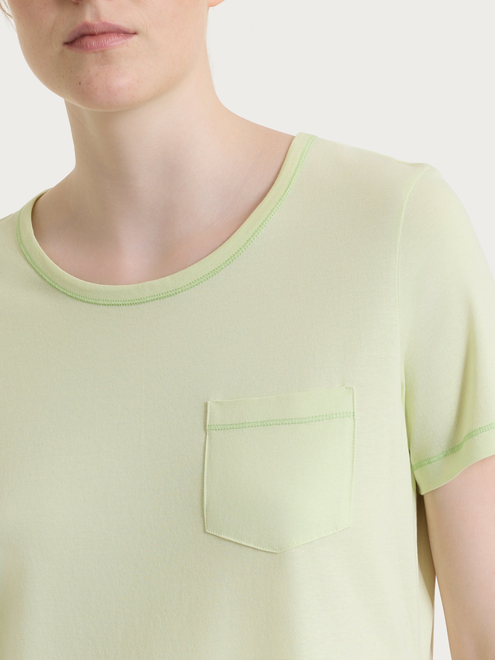 Ragno Jersey Cotone Camicia Notte White Jade tinta unita