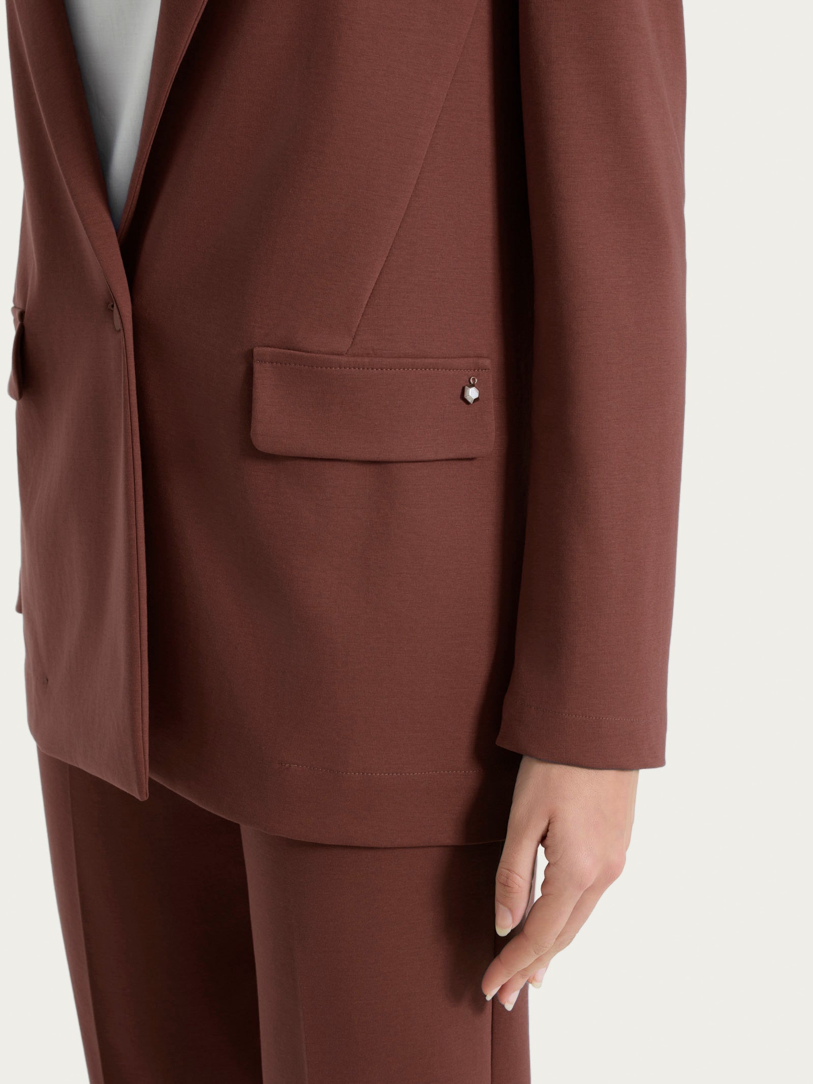 Ragno Compact Light blazer donna Cappuccino elasticizzato