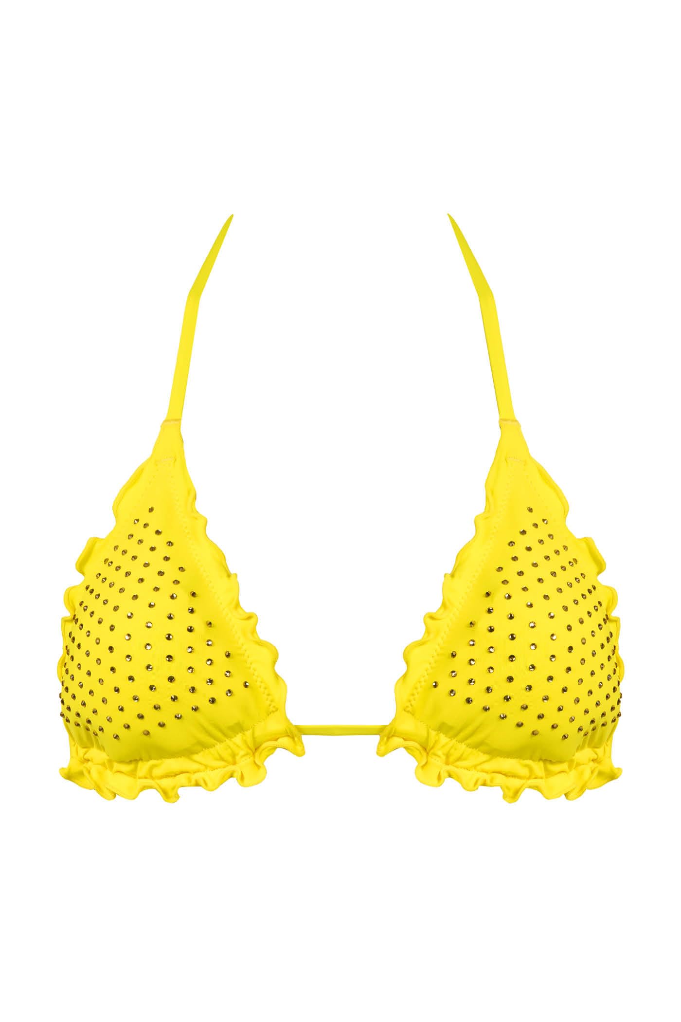Goldenpoint top bikini triangolo scorrevole tinta unita