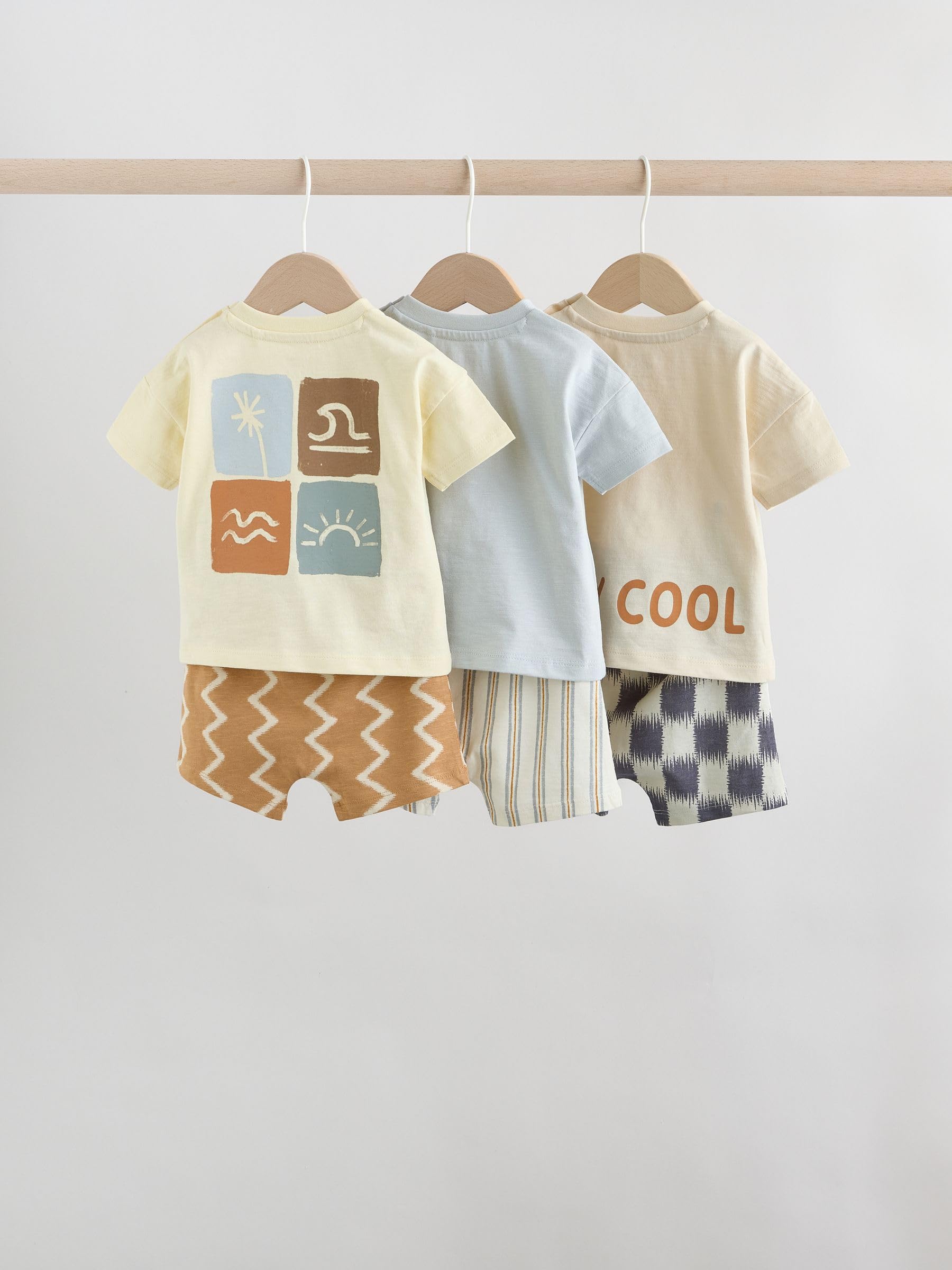 Next completo top shorts neonato 6 pezzi cotone