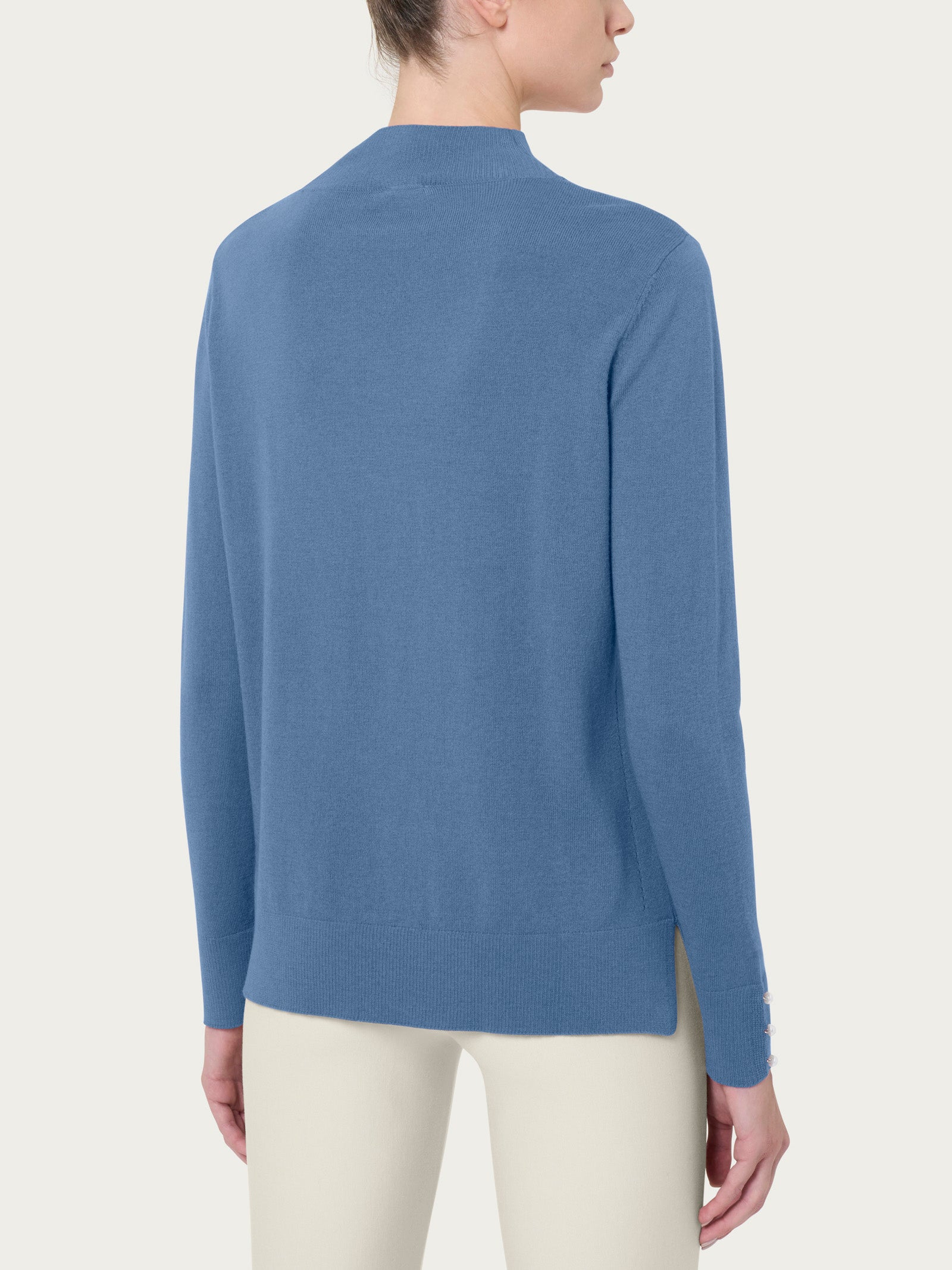 Ragno SL Lupetto Donna Colony Blue in Pura Lana Merino