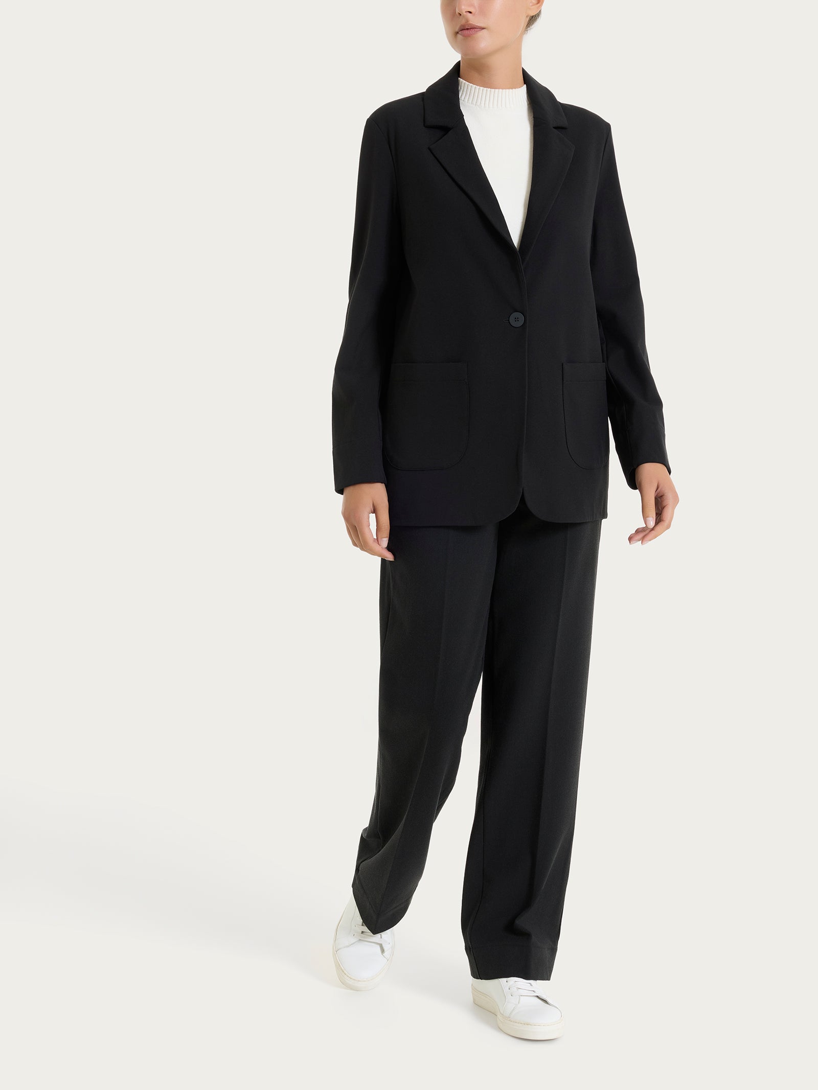 Ragno Blazer Over Flannel Twill Giacca Nero vestibilita over