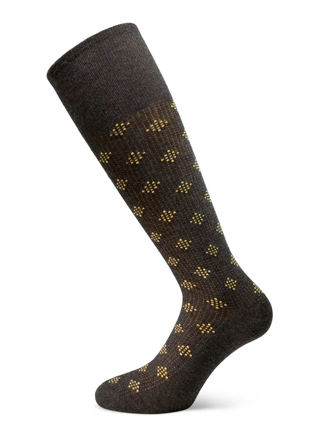 Philippe Matignon Lisburn calza lunga uomo geometrico cashmere