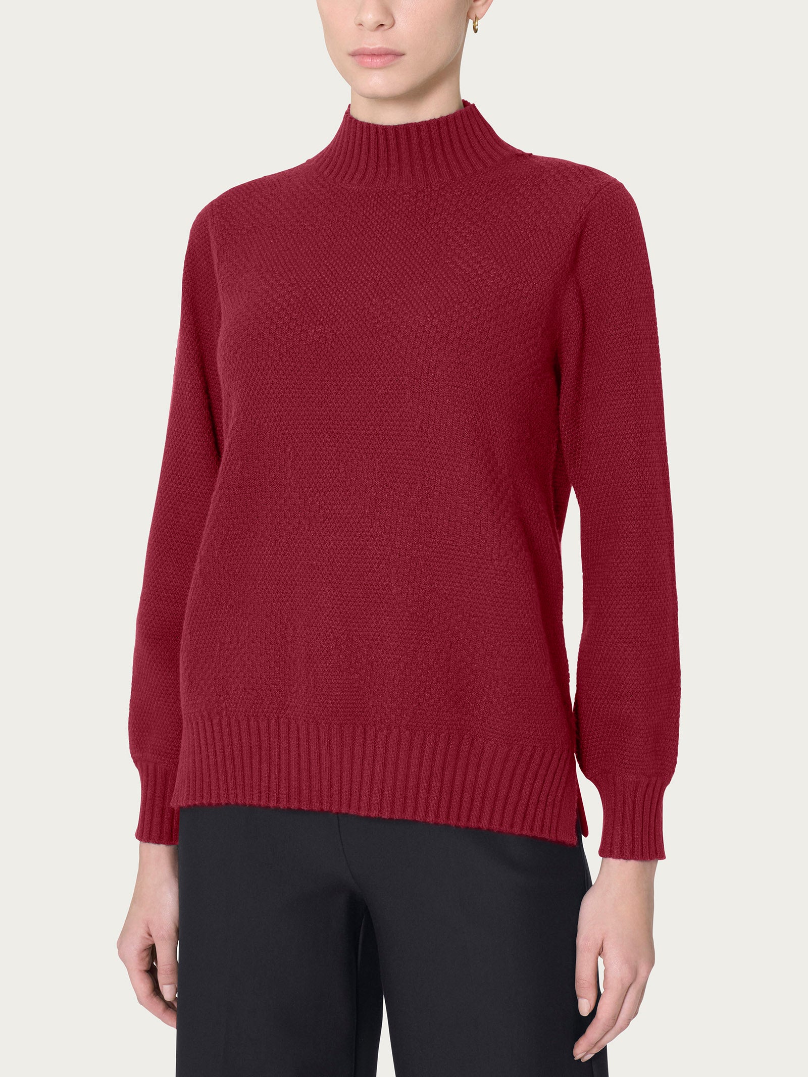 Ragno Four Seasons Lupetto Punto Riso Maglia Tibetan Red calda