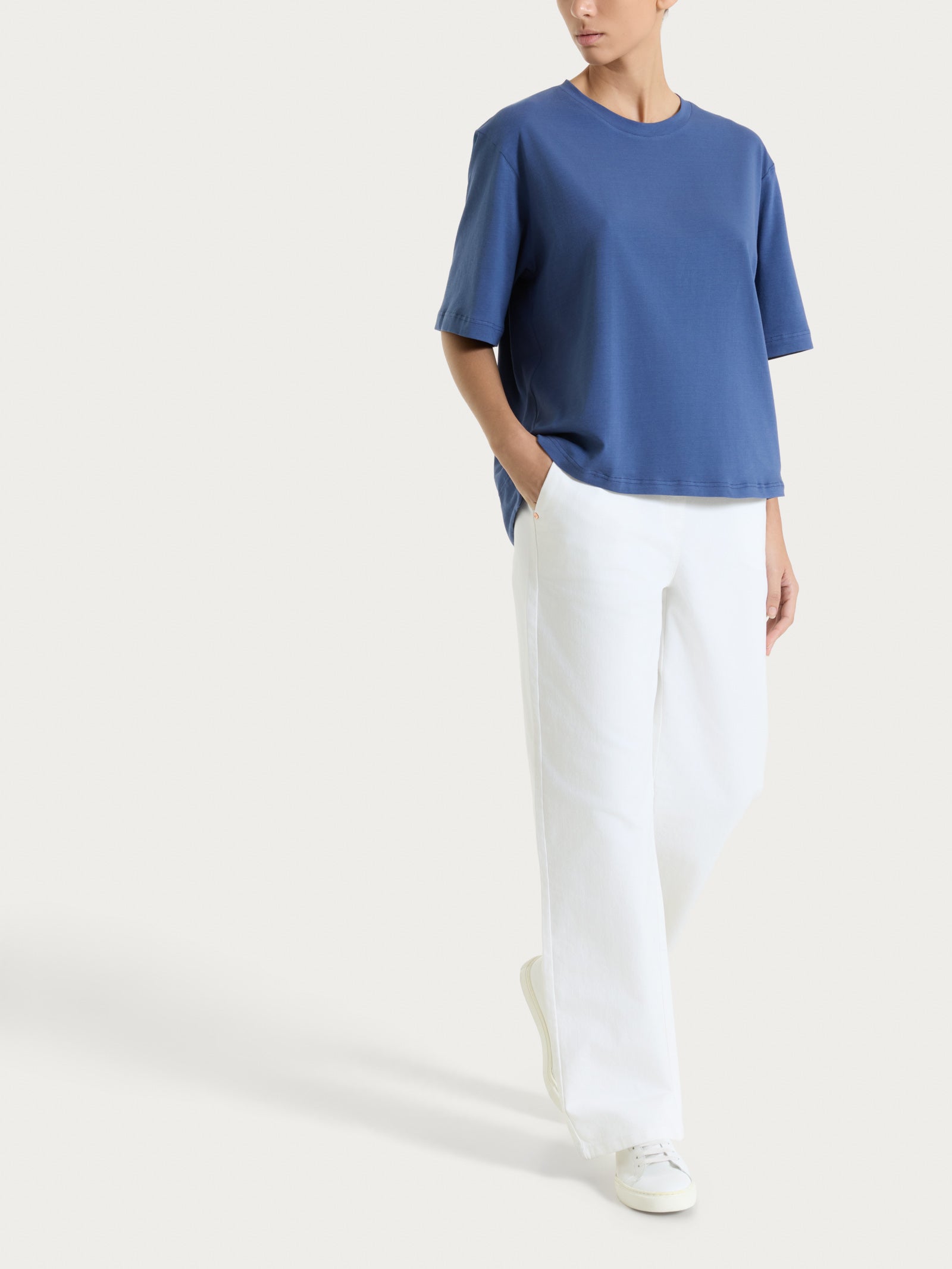 Ragno Ultralight t-shirt boxy manica corta blu Oceana