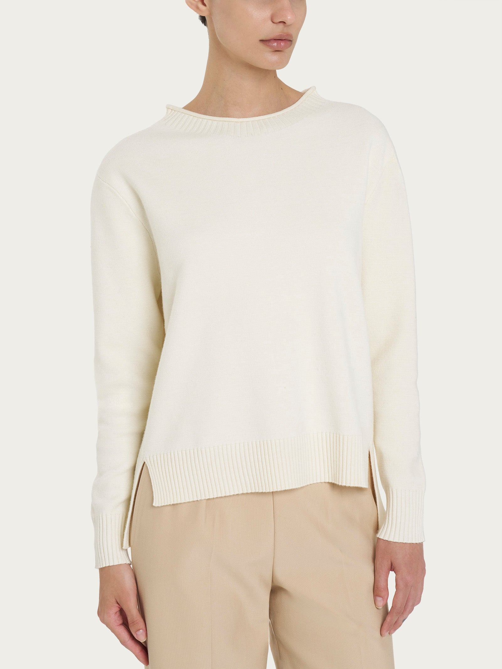 Ragno Super Soft Girocollo maglia viscosa avorio