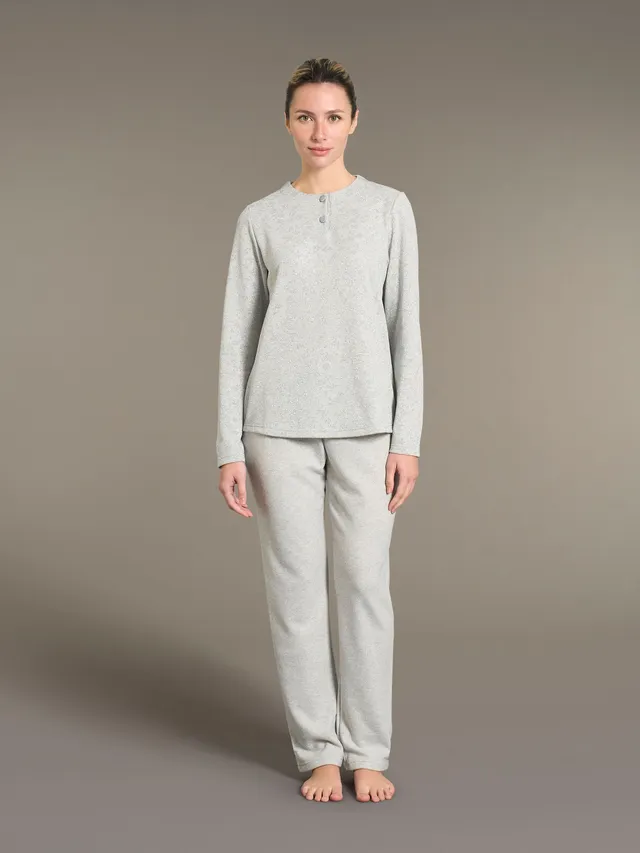 Ragno Cotton Eco Pile pigiama serafino Fant. Vapore Mel.