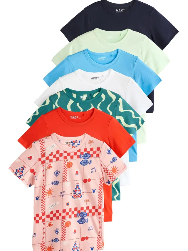 Next T-Shirt Basic Donna S Maniche Corte x7 Cotone