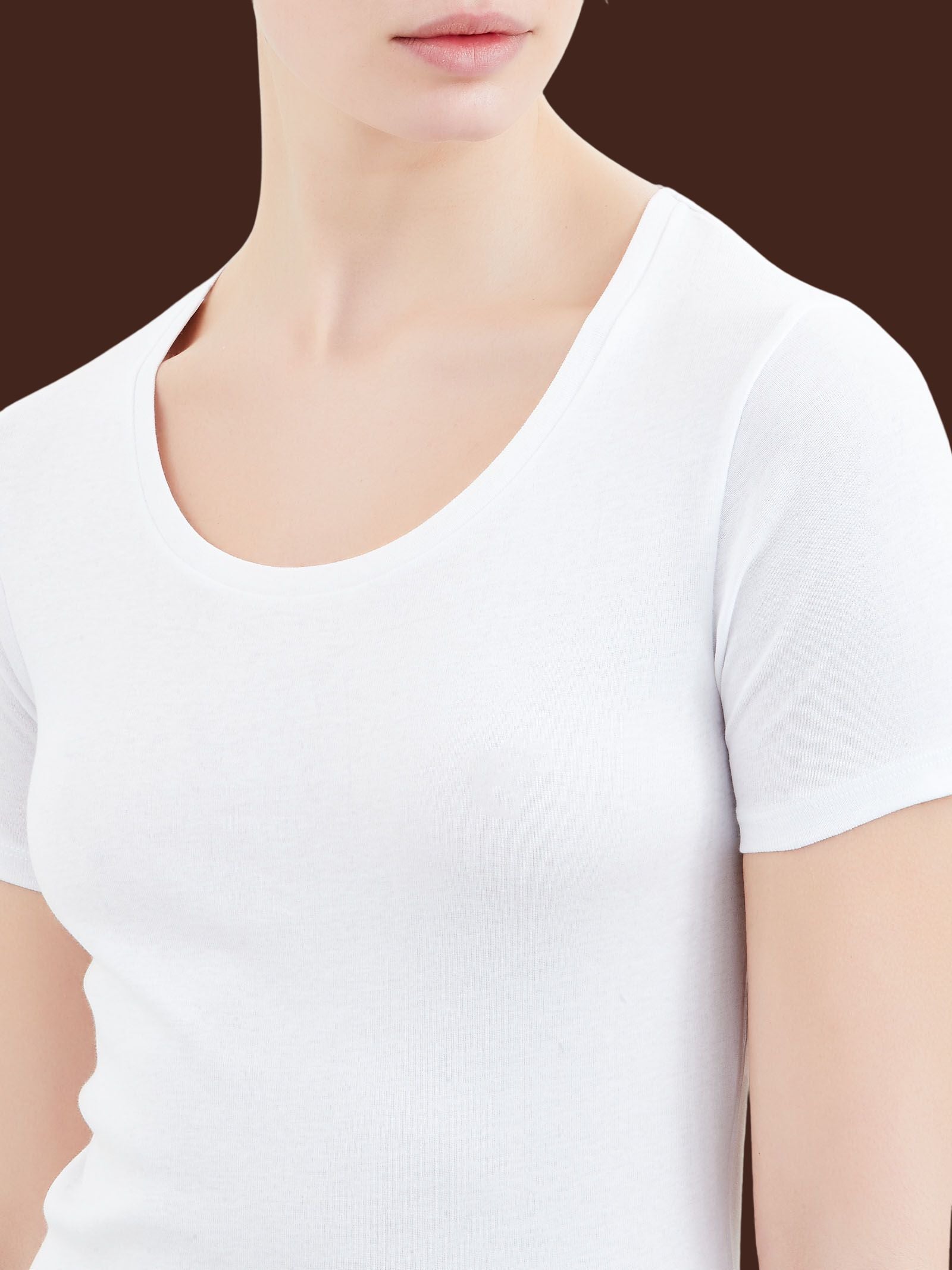 Ragno 100% Cotone Maglietta Intimo Donna Nera Puro Cotone