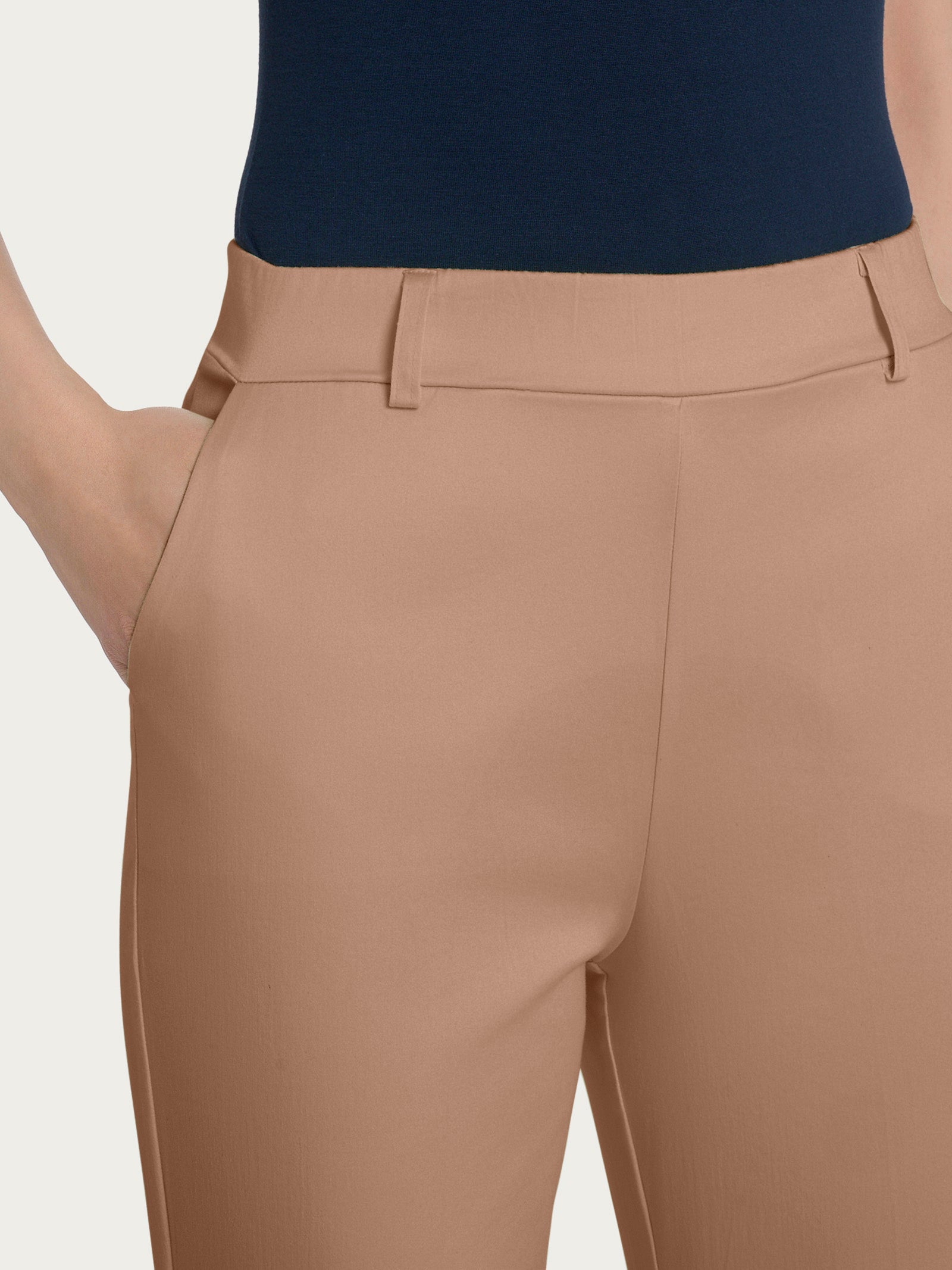 Ragno Satin Power Pantalone straight leg warm taupe