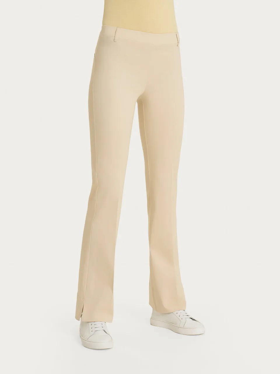 Ragno Satin Power pantaloni flare donna Wood Ash cotone