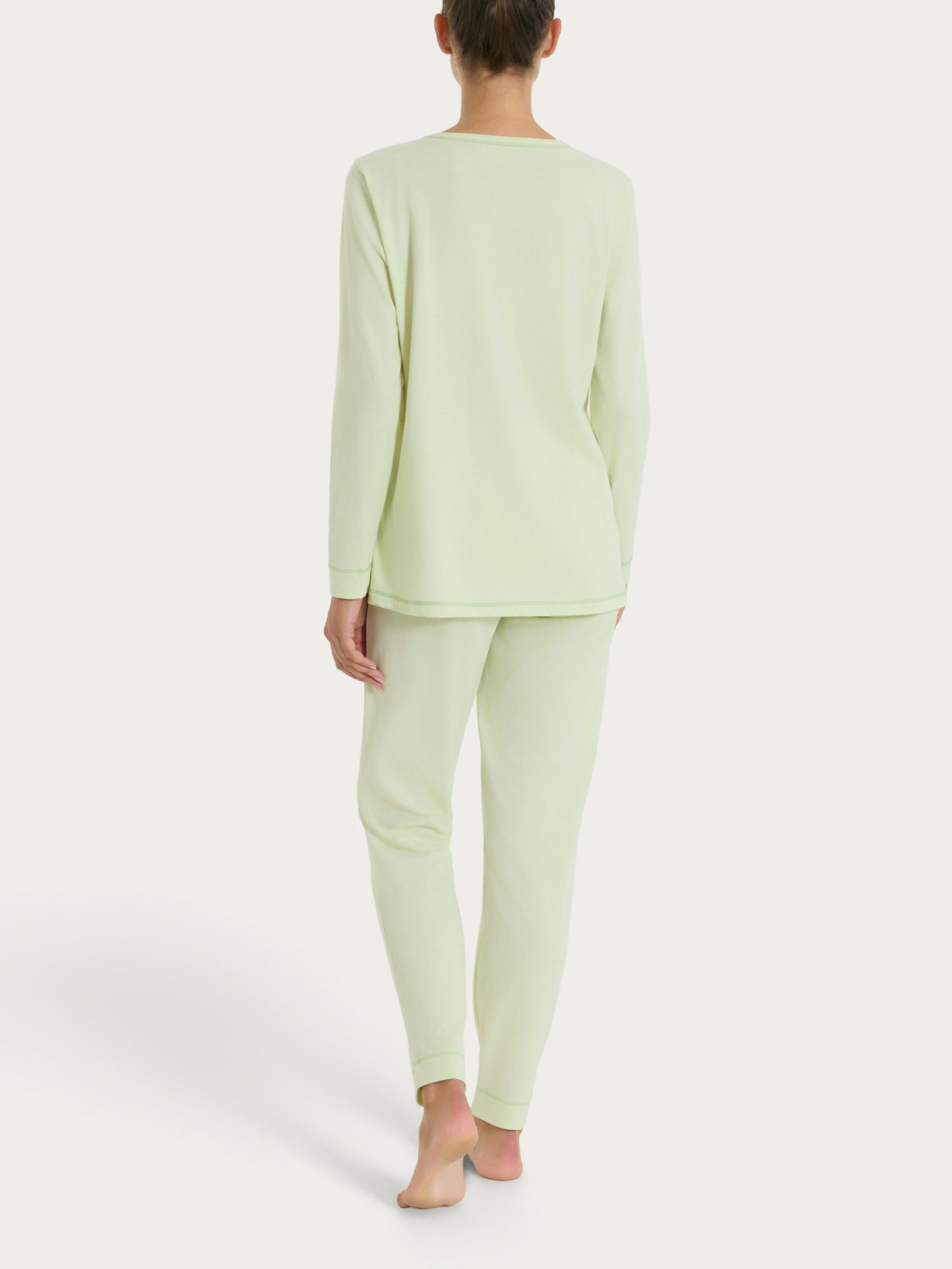 Ragno Sweet Emotion pigiama lungo jersey cotone White Jade
