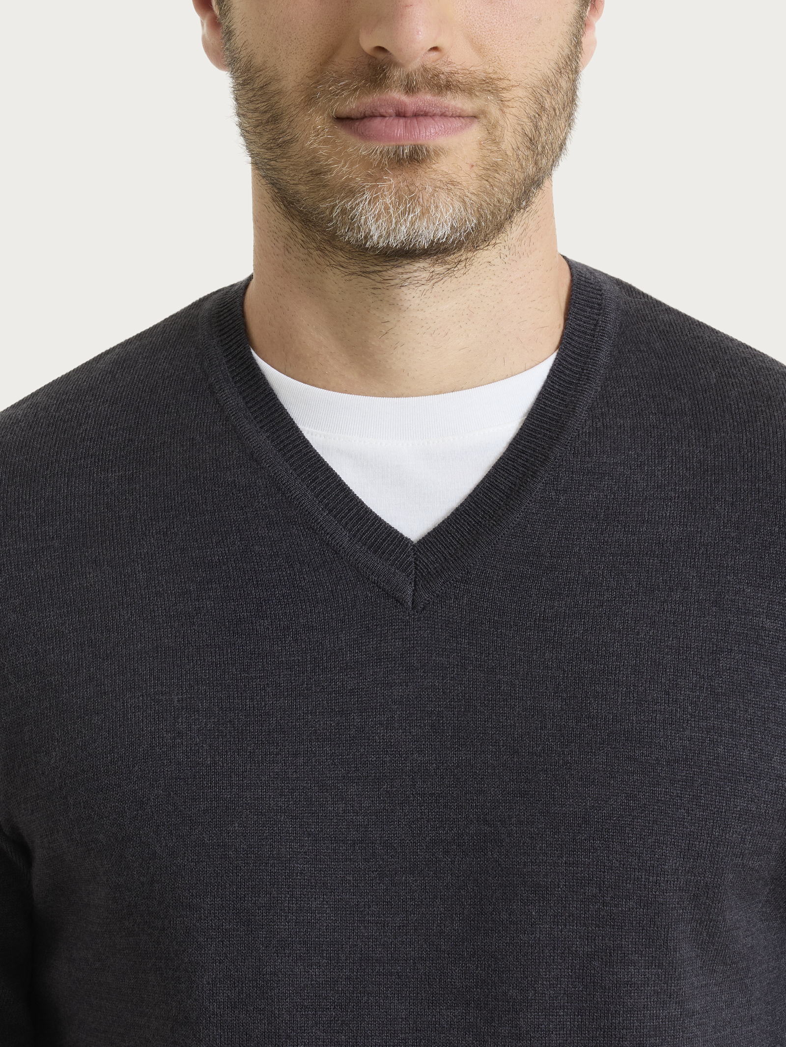 Ragno Merino Soft Maglia Scollo V Oscuro Mel. leggera