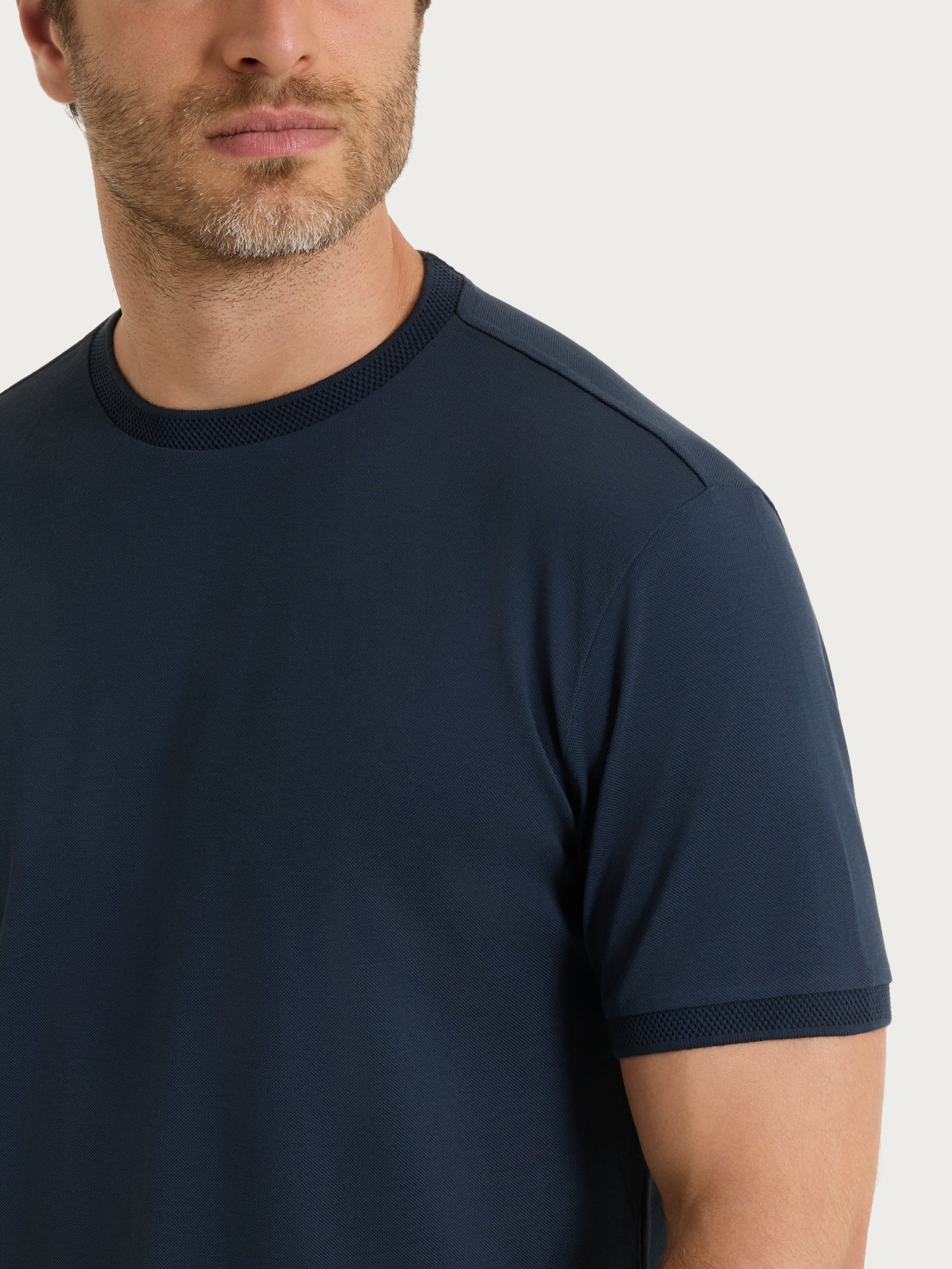 Ragno Girocollo T-shirt Cotone Piquet Outer Space Uomo