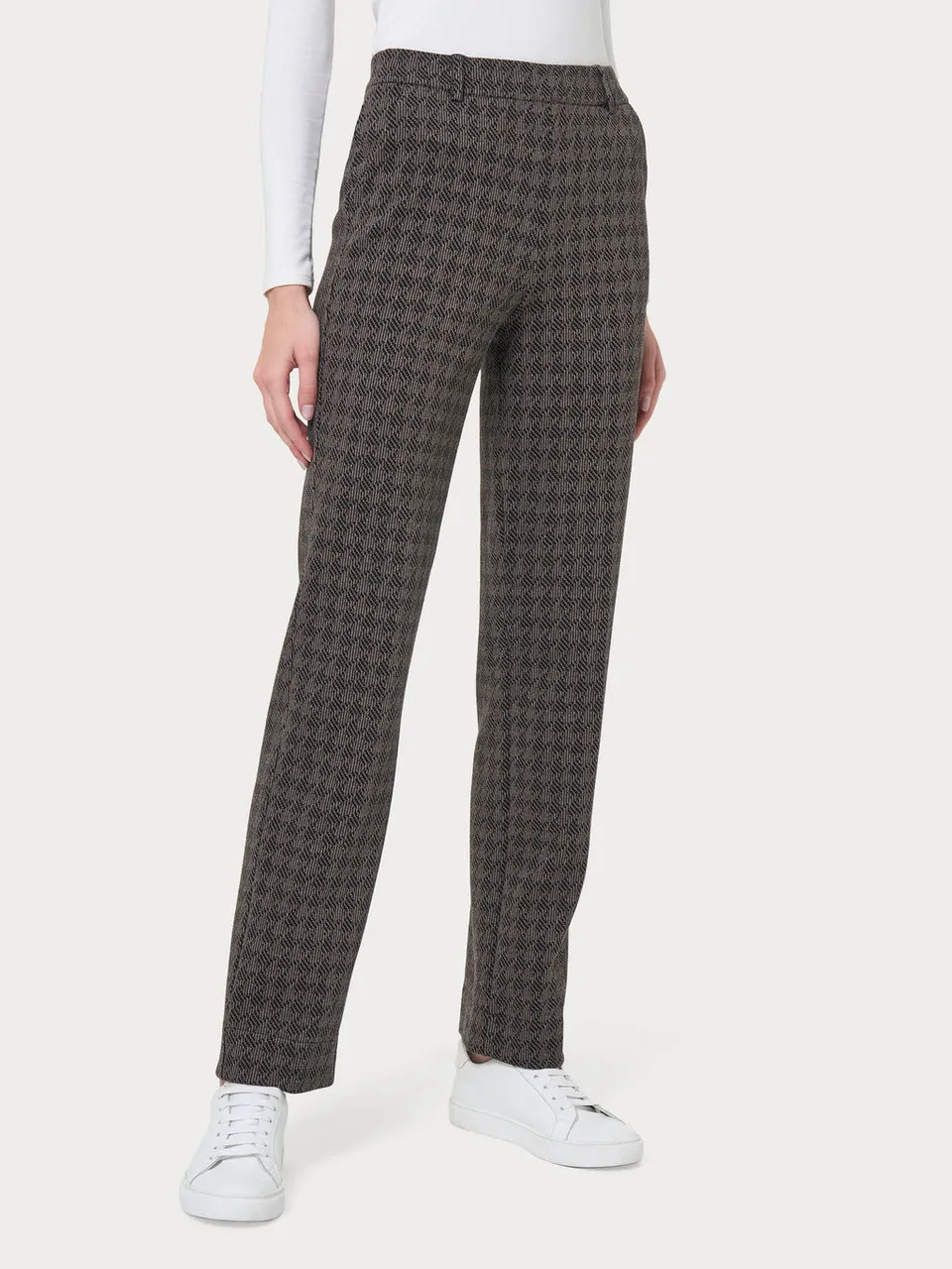 Ragno Eco Jacquard Pantalone dritto pied-de-poule Pine Bark