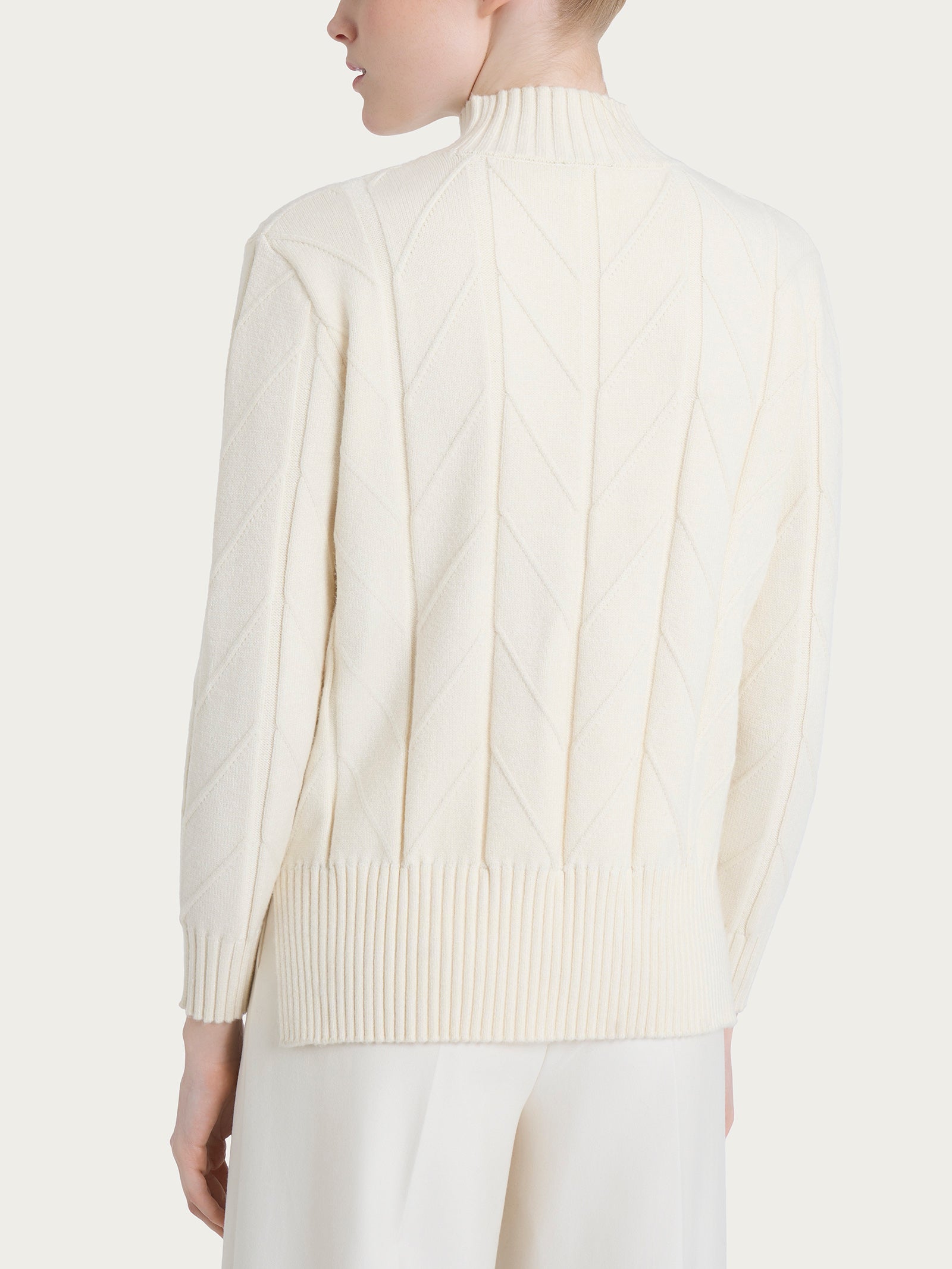 Ragno Four Seasons Lupetto maglia Avorio punto spiga