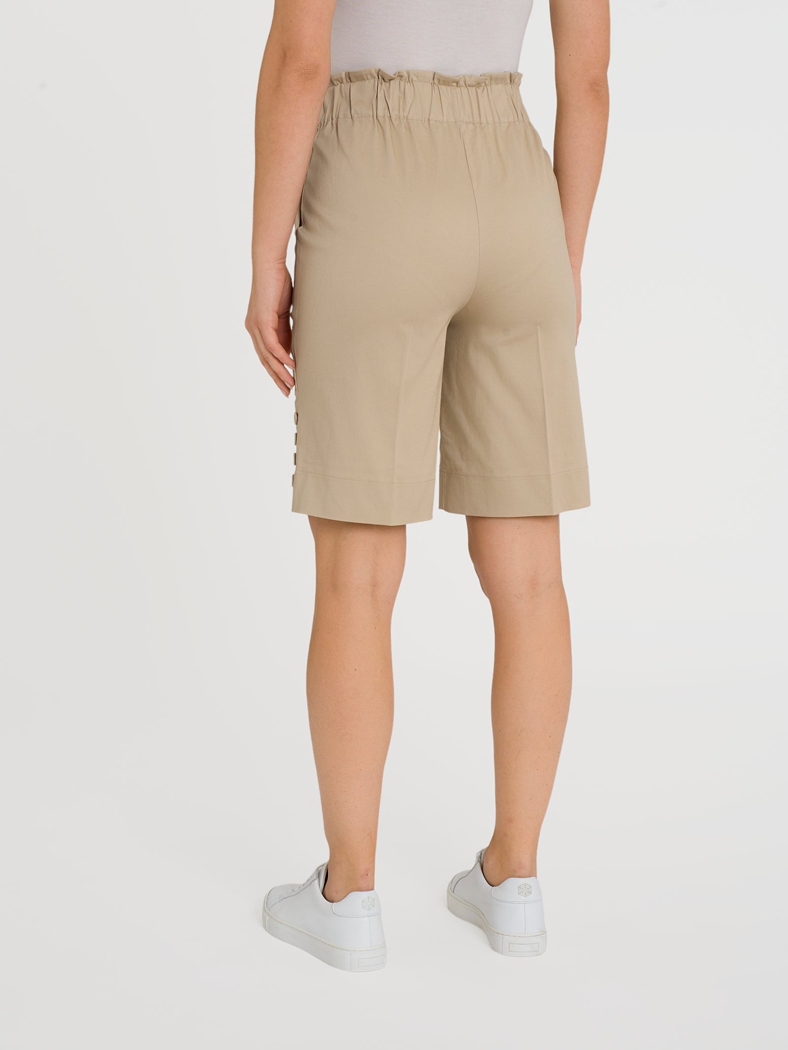 Ragno Satin Power Bermuda Tasche Bottoni bermuda crema cotone