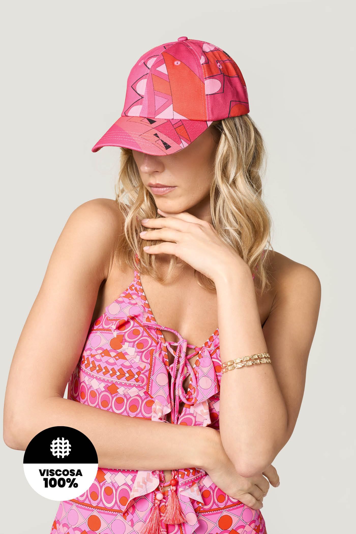 Goldenpoint Groovy cappello baseball cotone fantasia geometrica