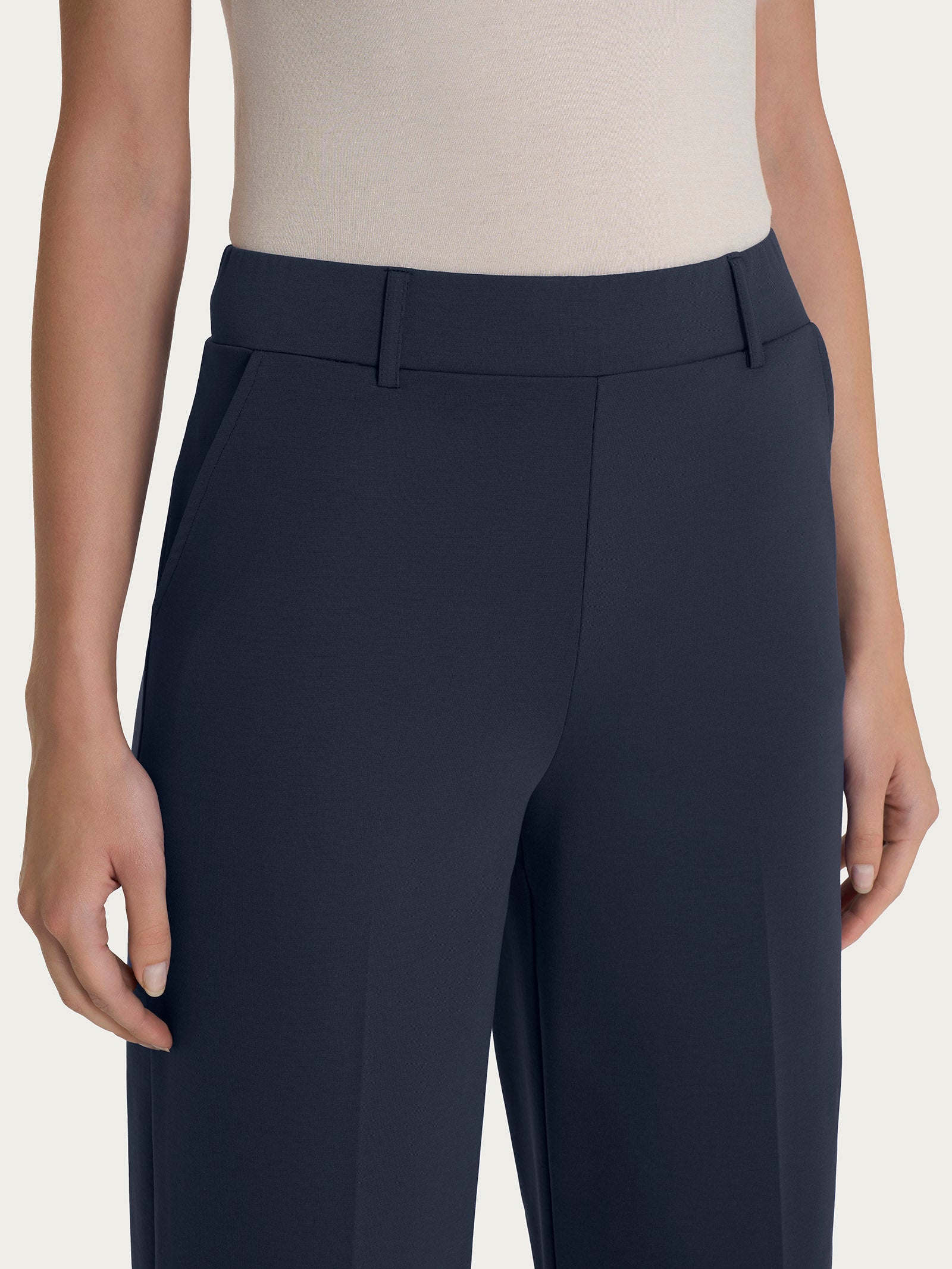 Ragno Compact Light pantalone ampio blu alla caviglia