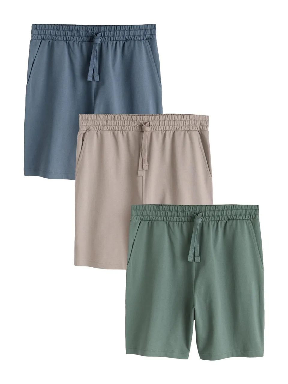 Next Shorts Jogger Uomo 3 Pezzi Blue Green Morbidi