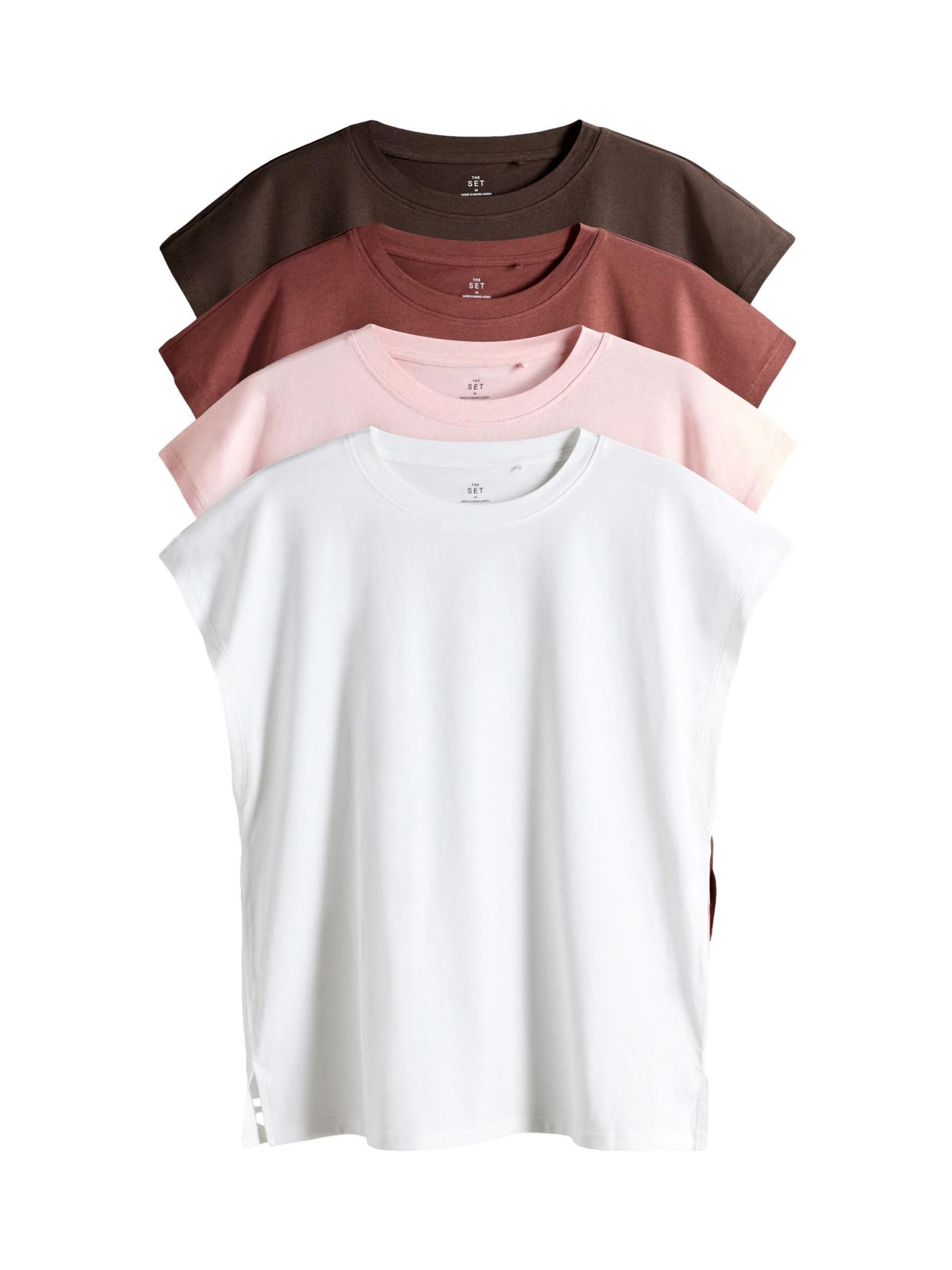 The Set confezione 4 t-shirt maniche aletta