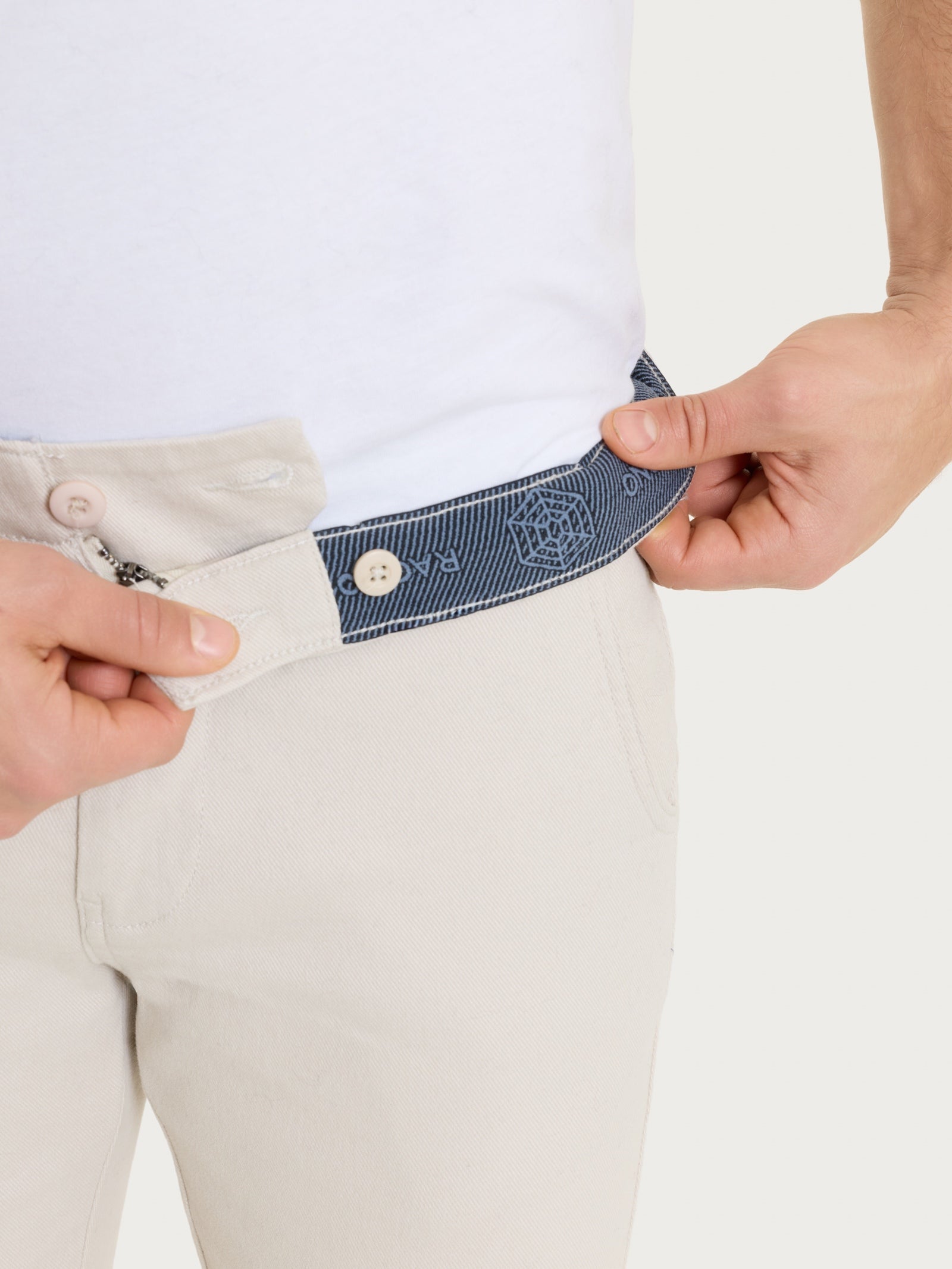 Ragno Chino pantalone Raw Twill cotone Champignon