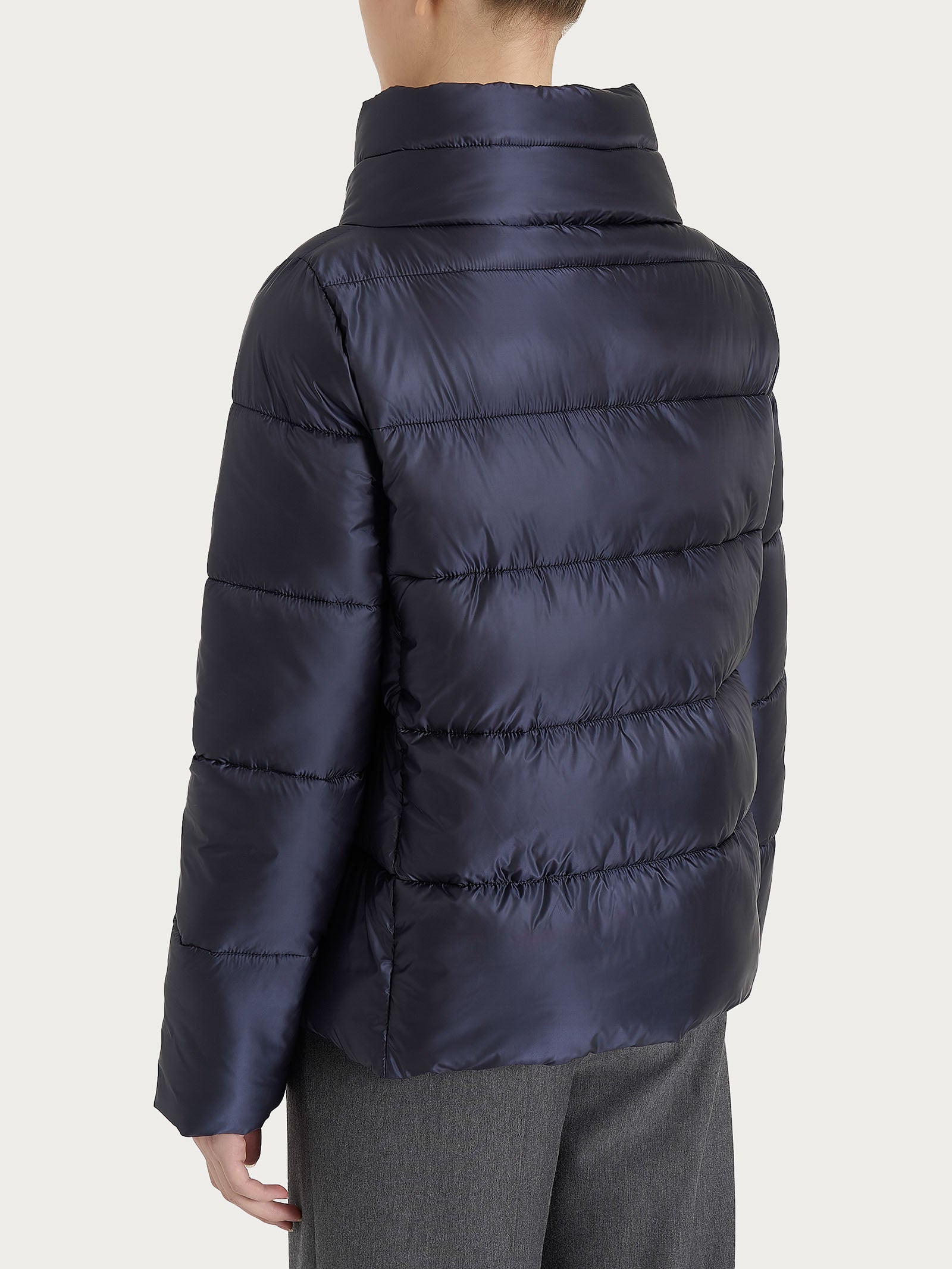 Ragno Vegan Down Piumino Collo Alto Bleu leggero