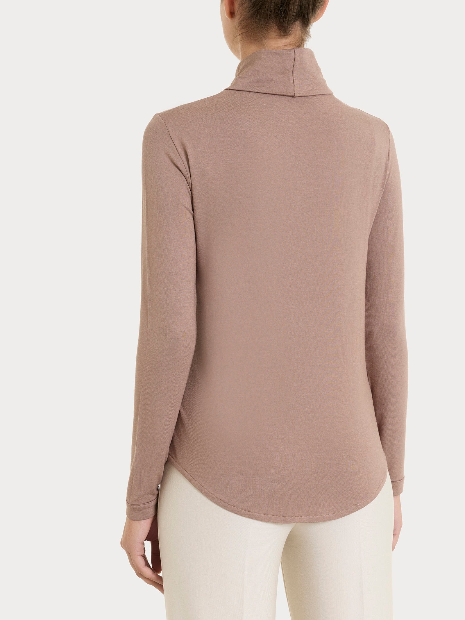 Ragno Eco Viscosa dolcevita manica lunga Pine Bark jersey