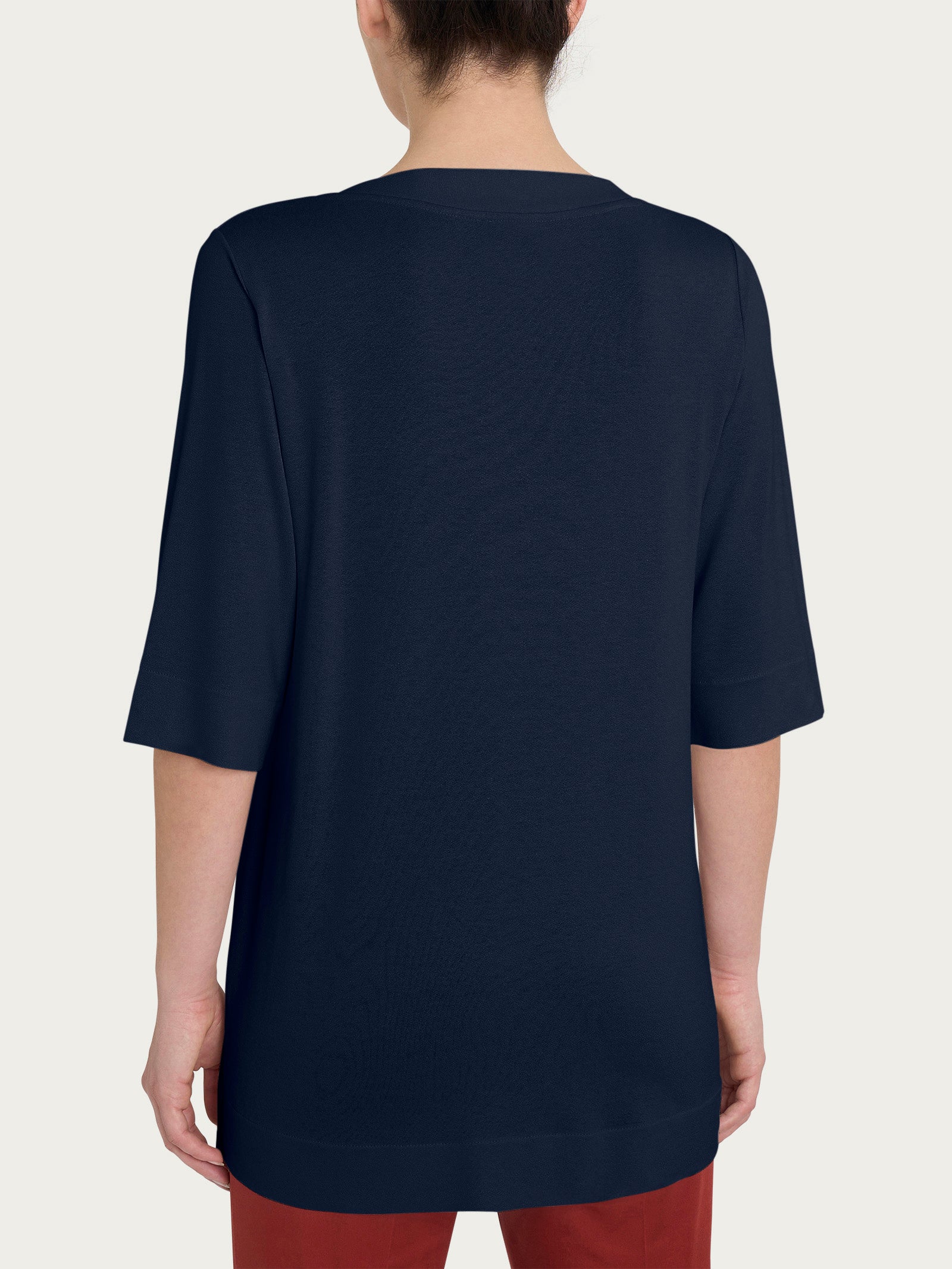 Ragno Viscosa Summer maglietta crepe 3/4 bleu