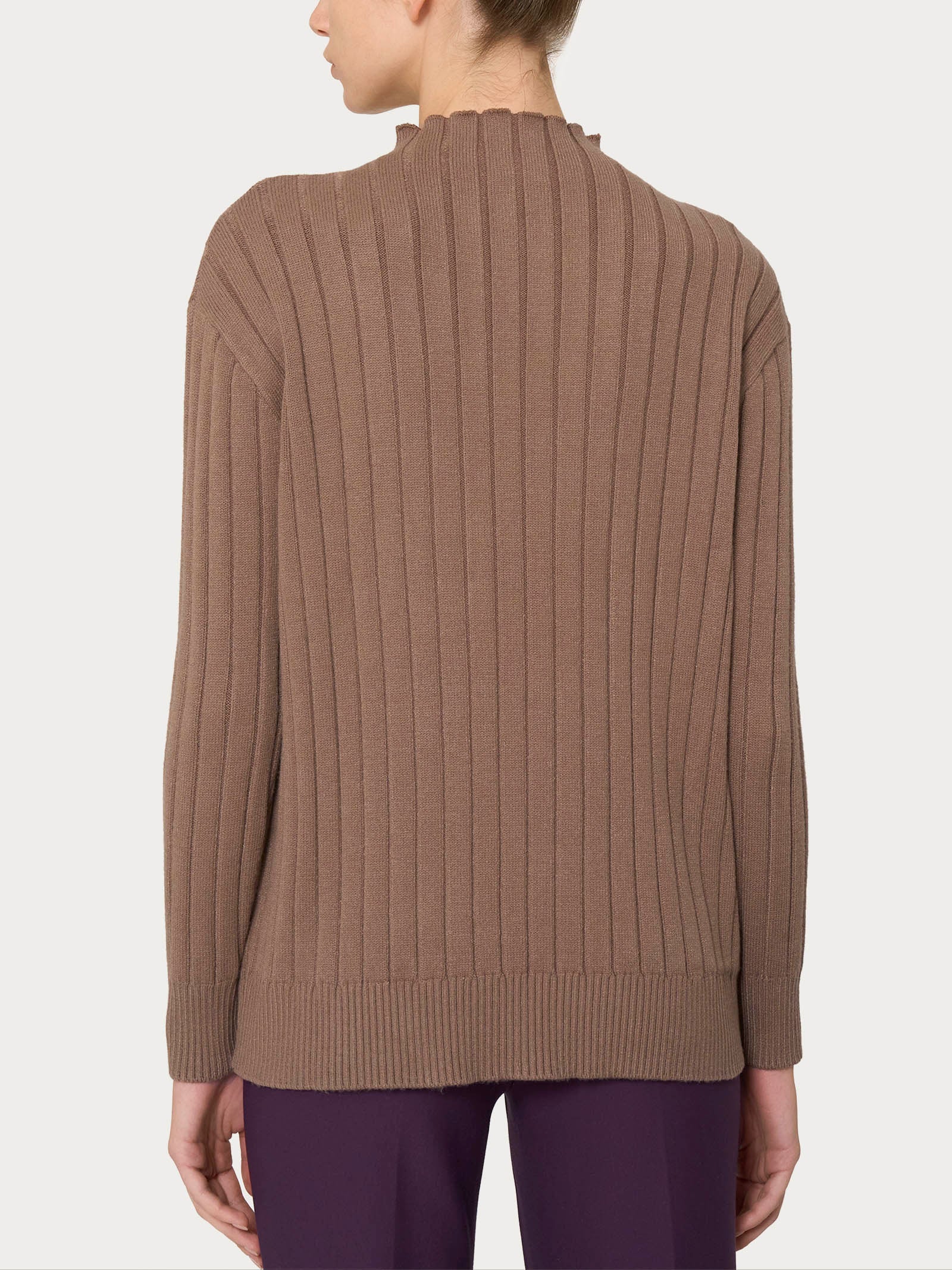 Ragno Super Soft Lupetto Knit Rib Maglia Marrone Pine Bark