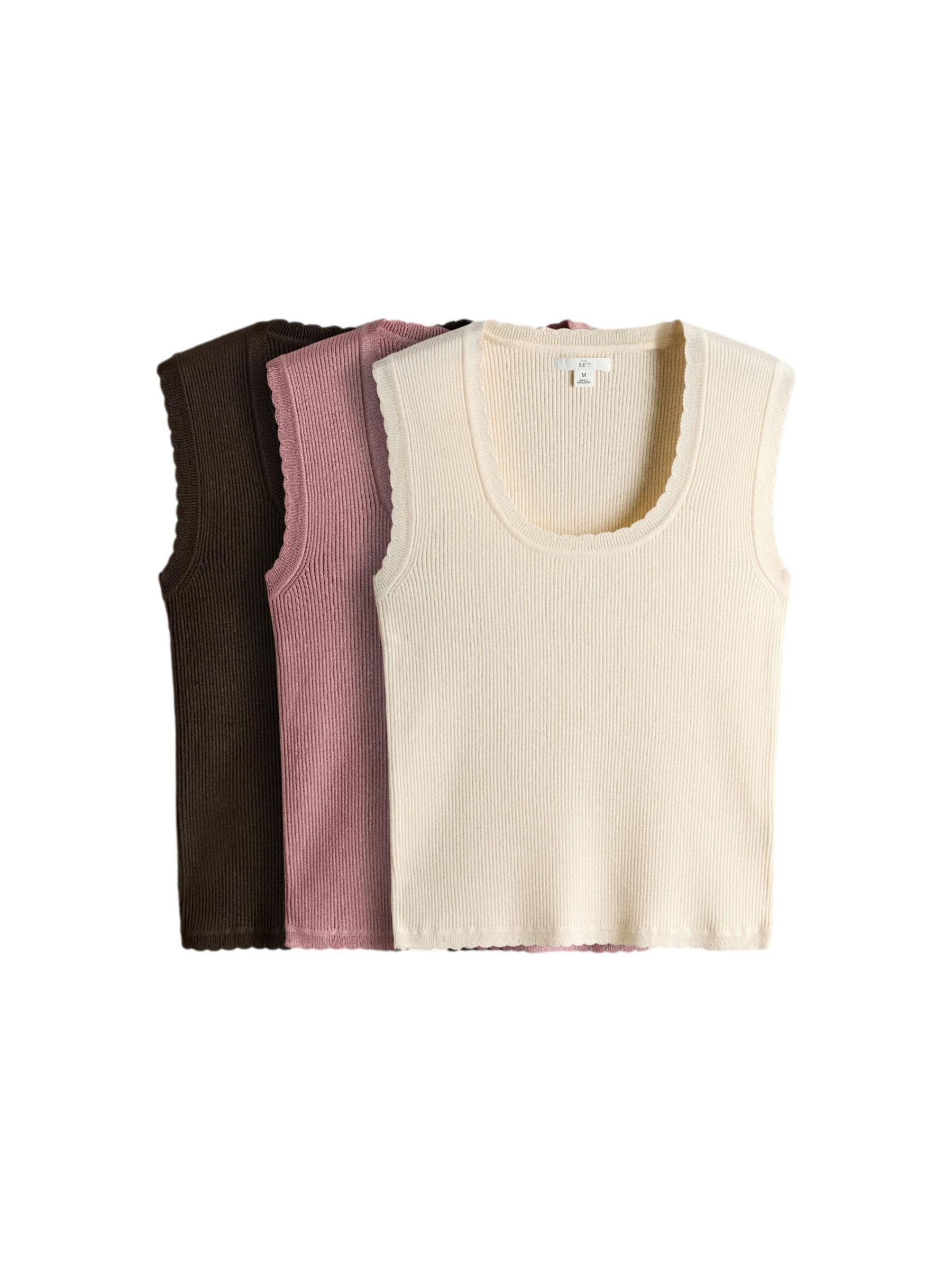 Geo Next The Set canotte donna 3 pezzi bordo smerlato