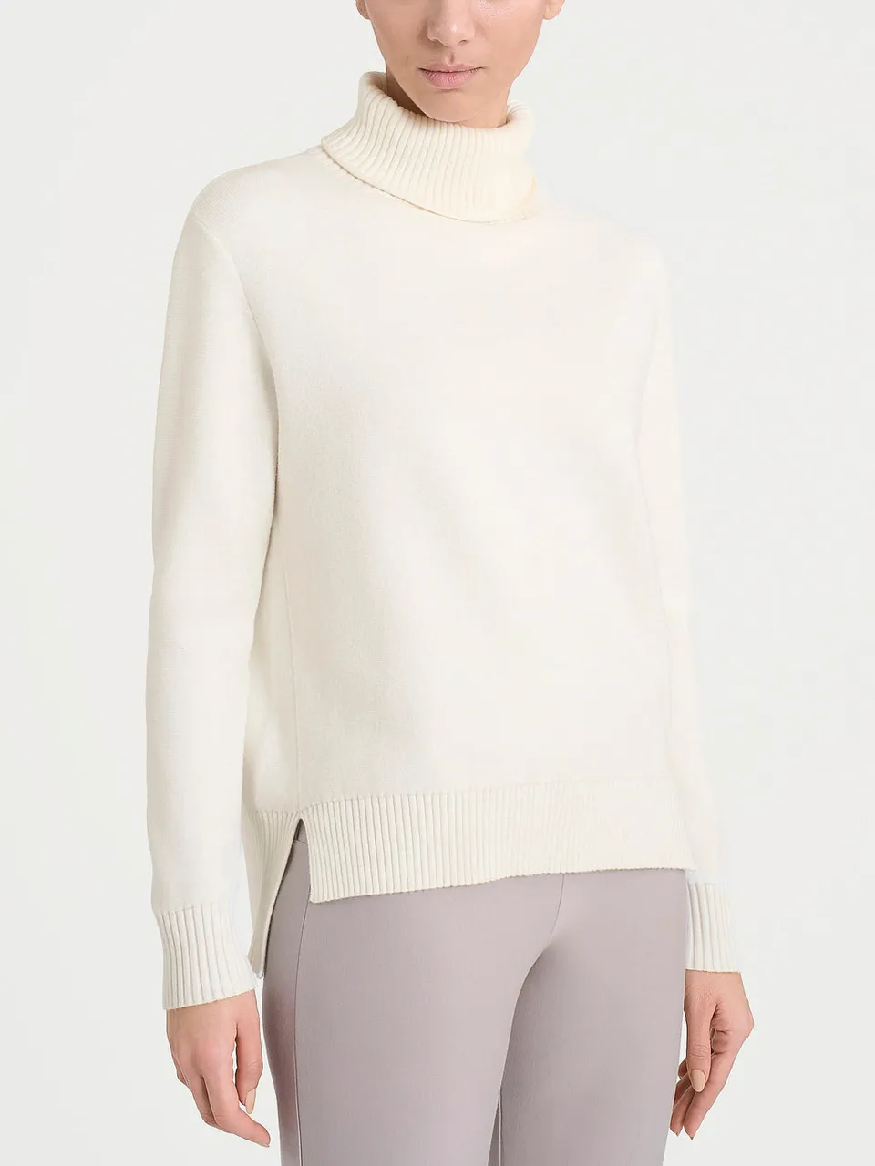 Ragno Four Seasons Maglione Roulè Asimmetrico Super Soft avorio caldo